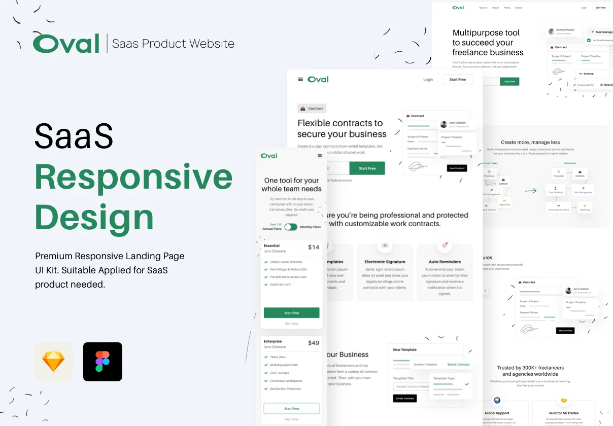 Oval: SaaS Platform Landing Page 3