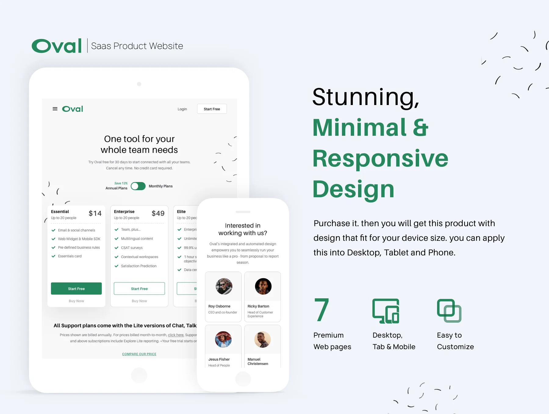 Oval: SaaS Platform Landing Page 3 2