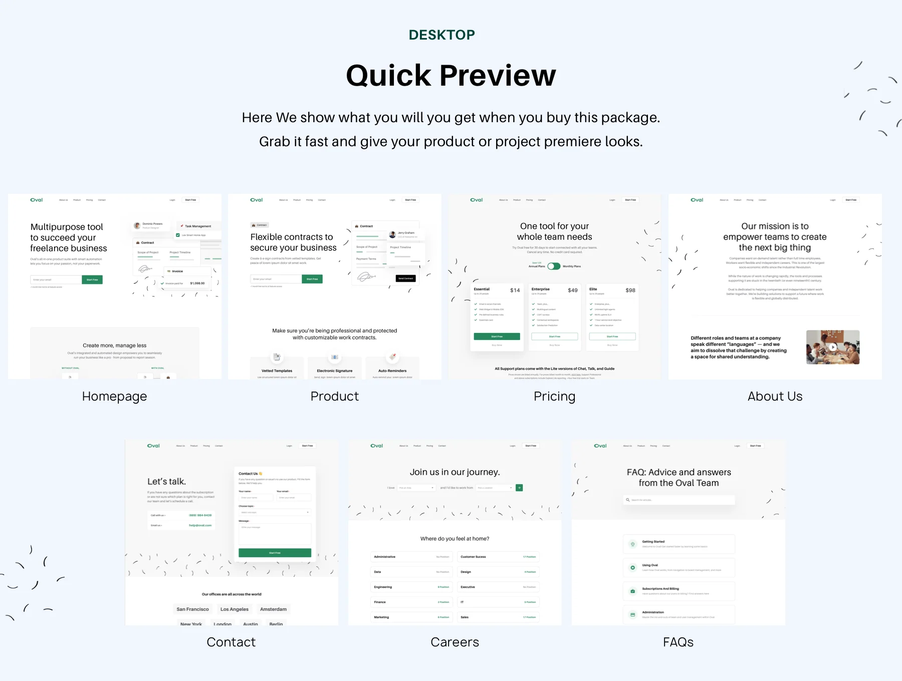 Oval: SaaS Platform Landing Page 3 4