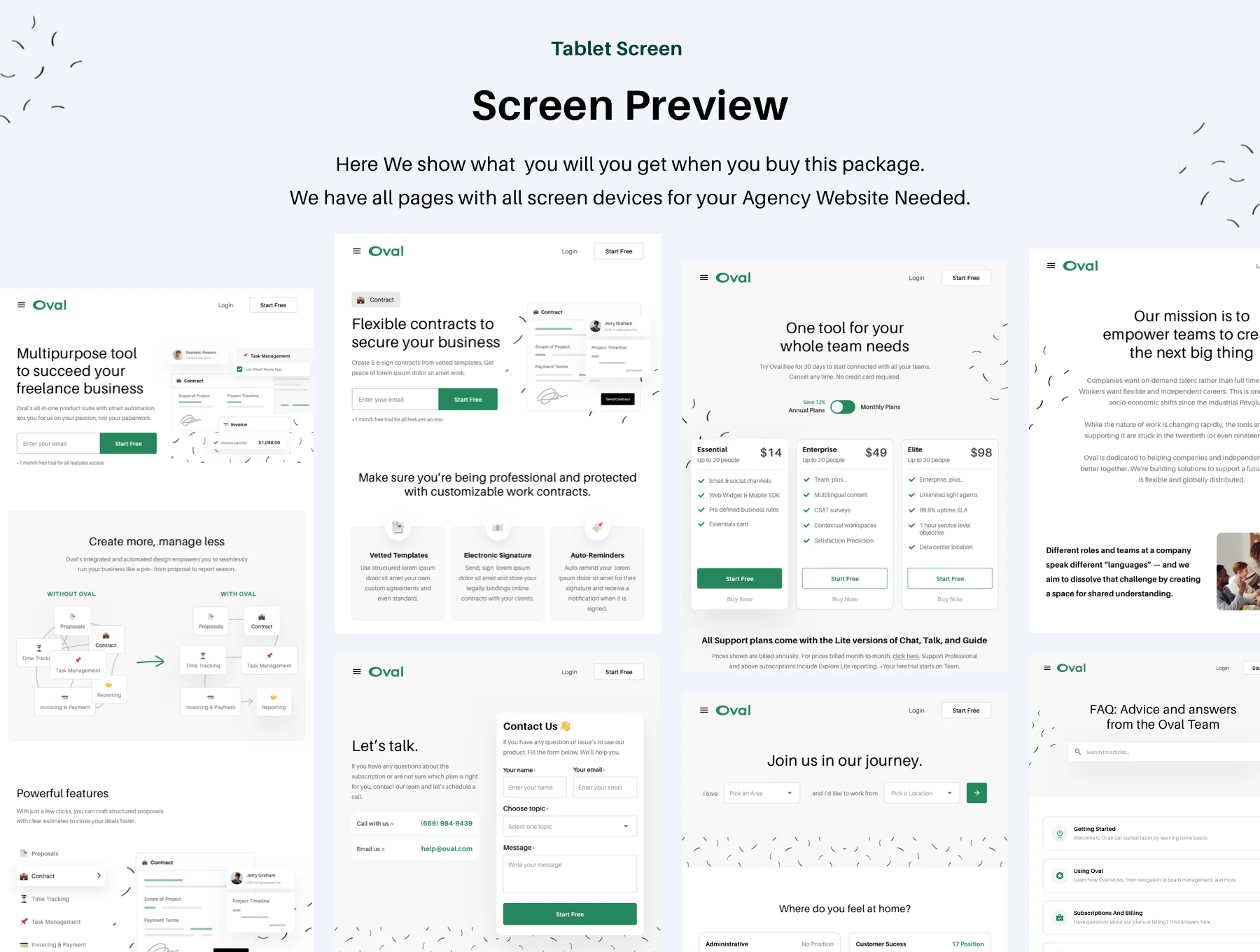 Oval: SaaS Platform Landing Page 3 5
