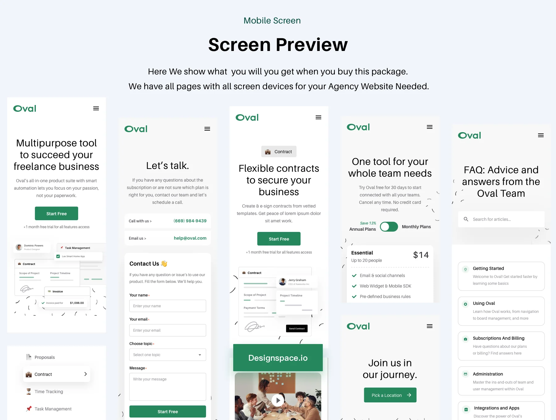 Oval: SaaS Platform Landing Page 3 6