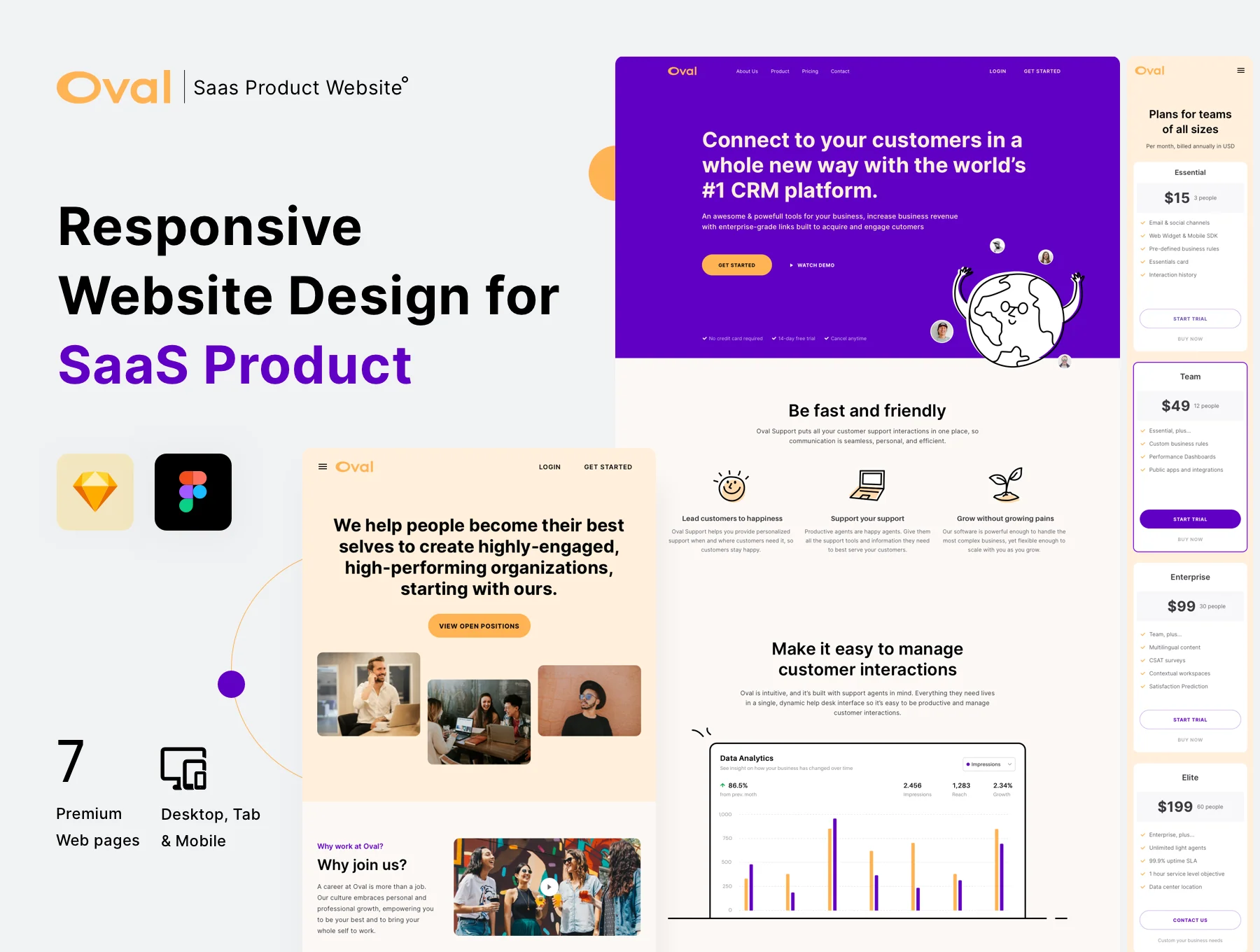 Oval: SaaS Platform Landing Page 4