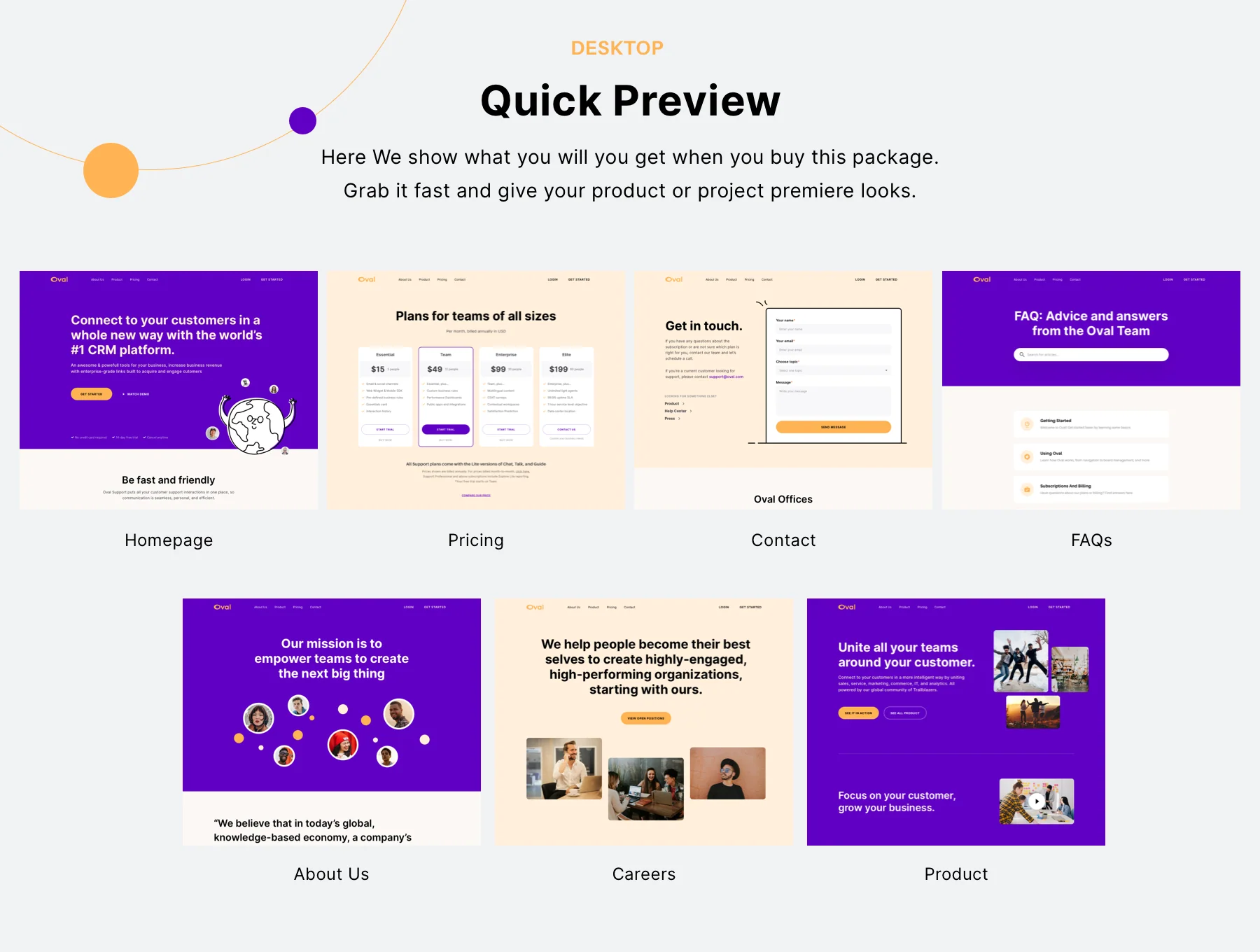 Oval: SaaS Platform Landing Page 4 4
