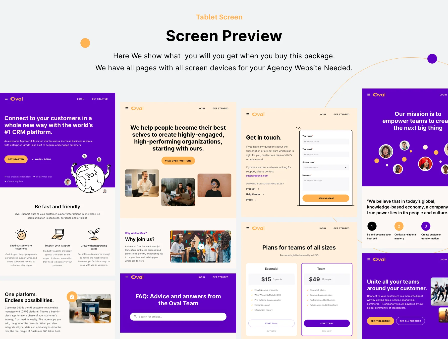 Oval: SaaS Platform Landing Page 4 5