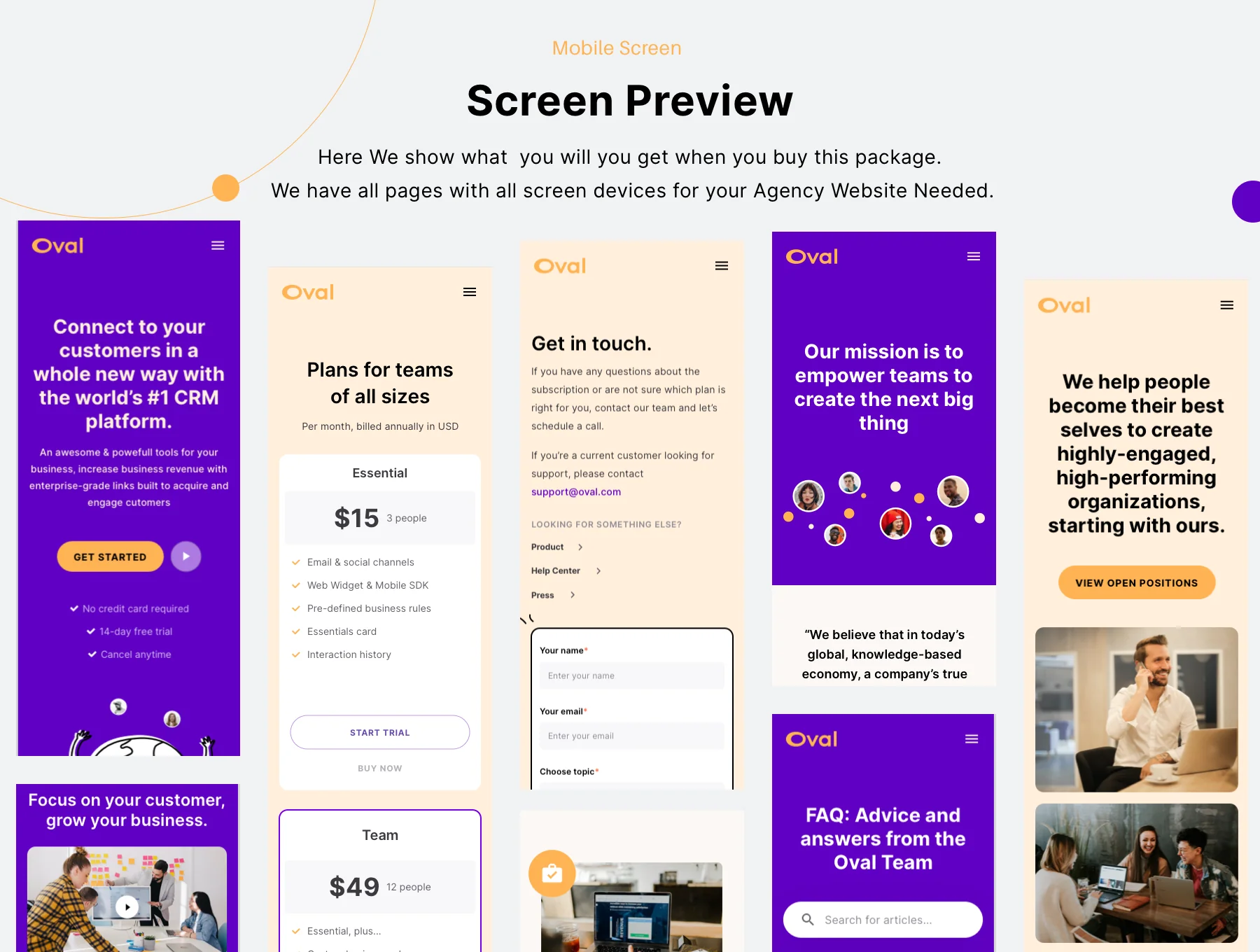 Oval: SaaS Platform Landing Page 4 6
