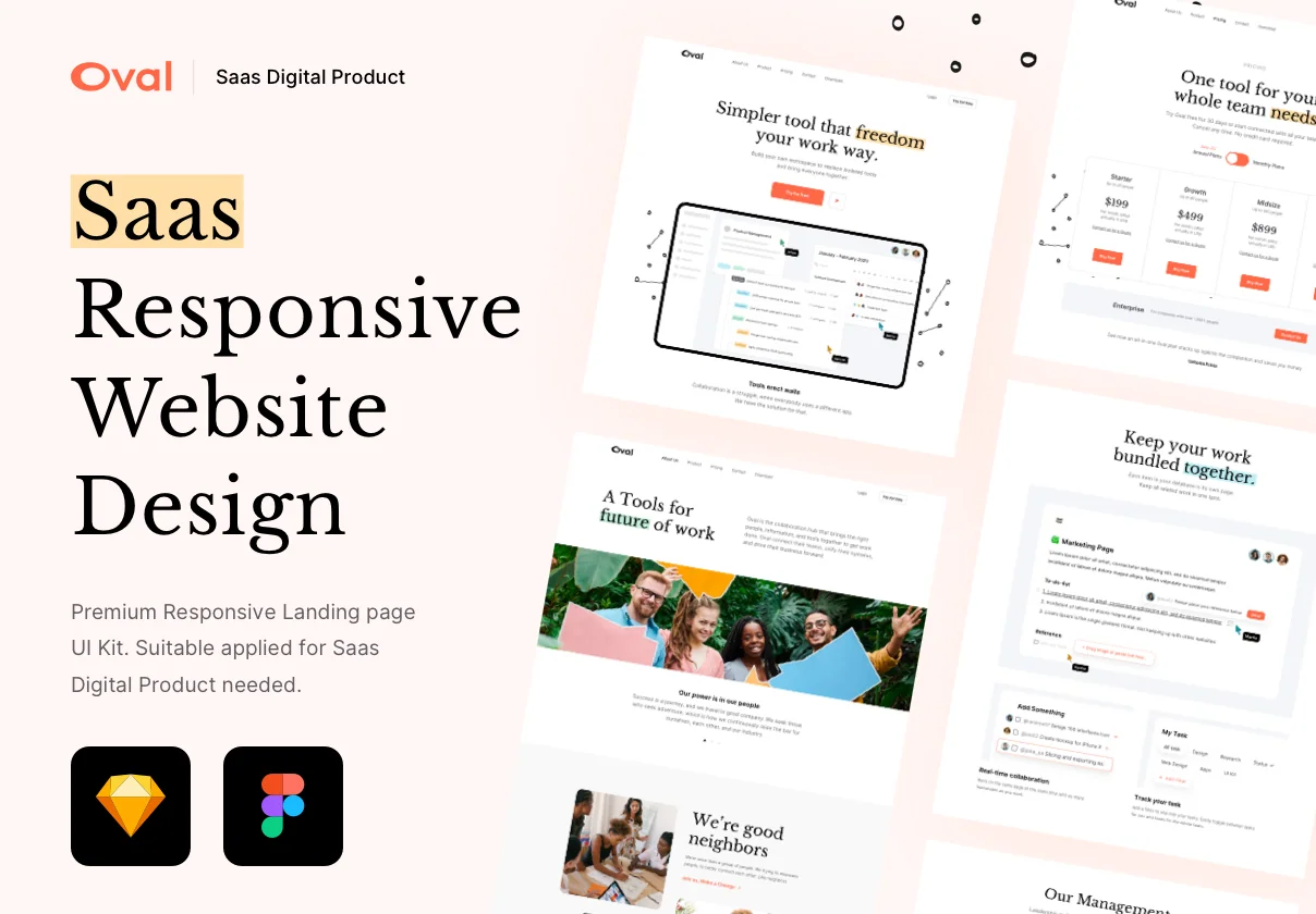 Oval: SaaS Platform Website Design vol. 2