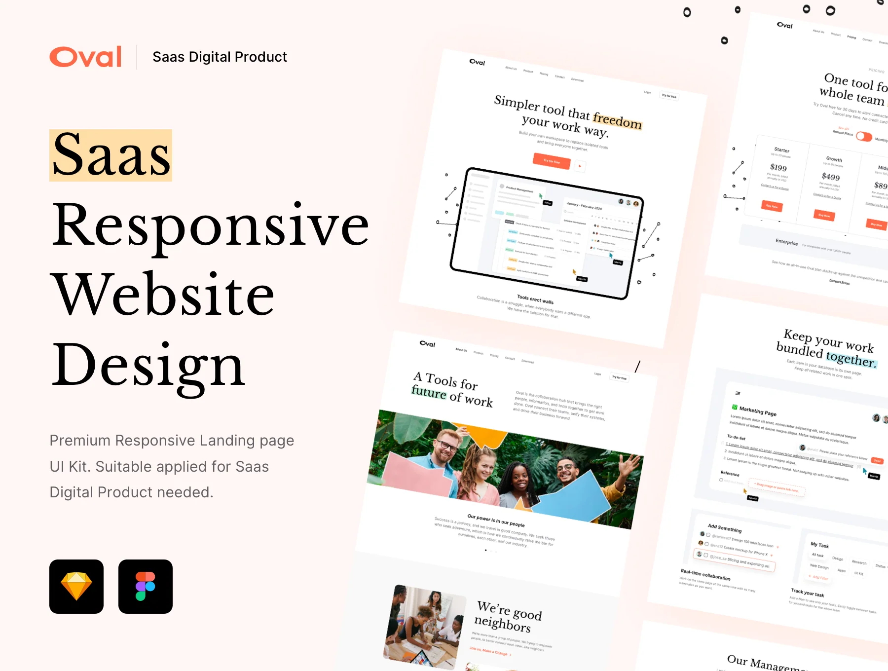 Oval: SaaS Platform Website Design vol. 2