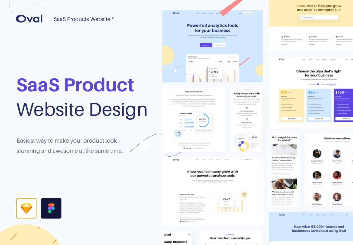 Oval SaaS Products Website Design