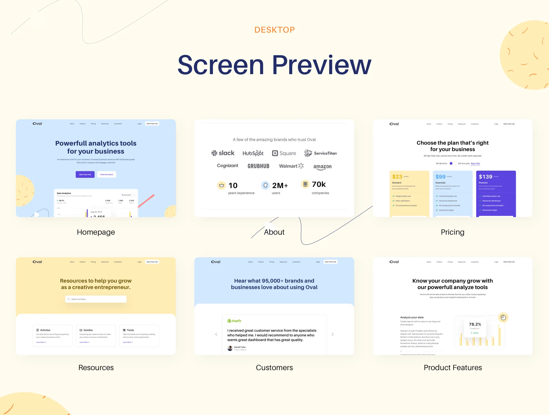 Oval SaaS Products Website Design 4