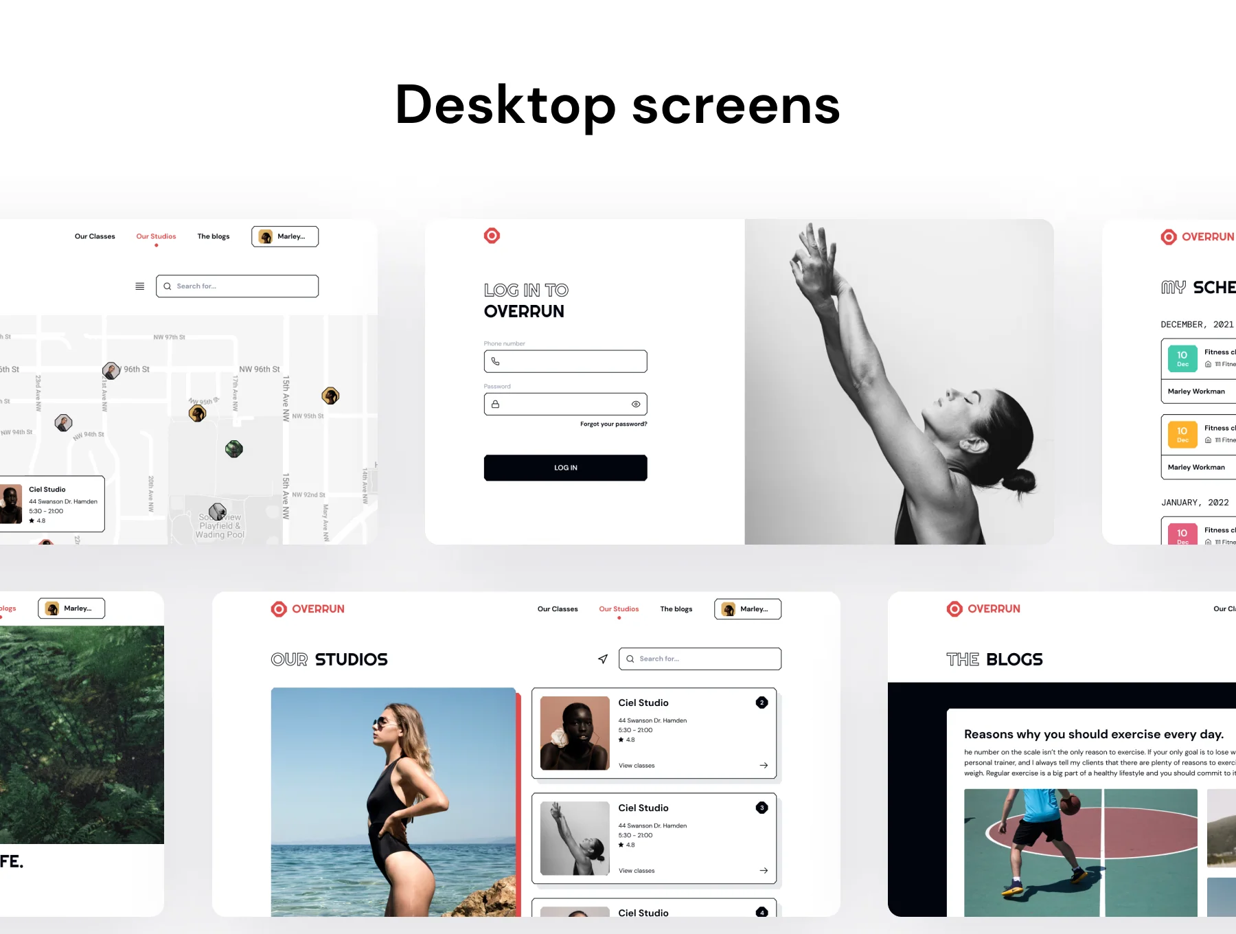 Overrun - Booking trainer mobile app & website 6