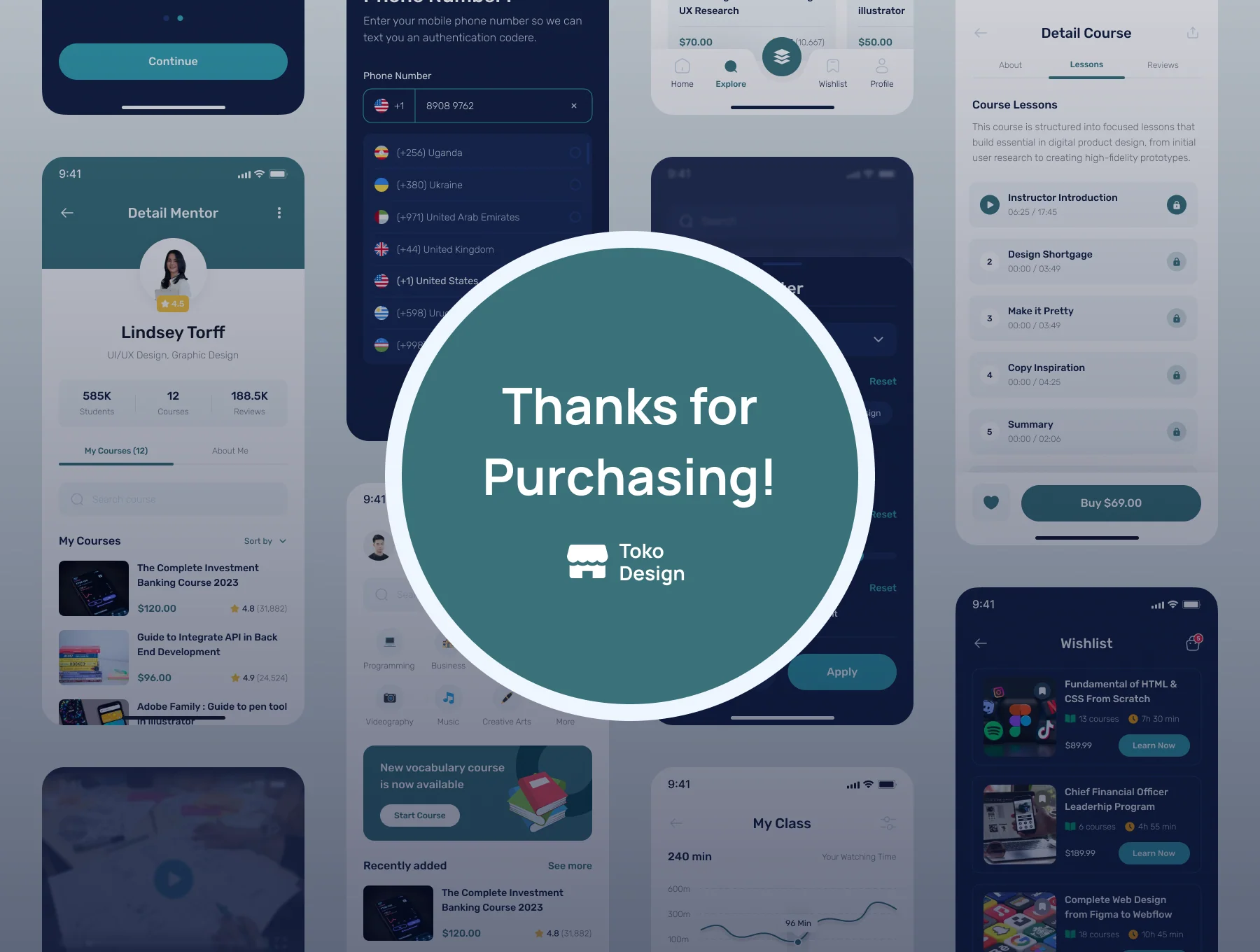 Overskill - E-Learning App UI Kit 6
