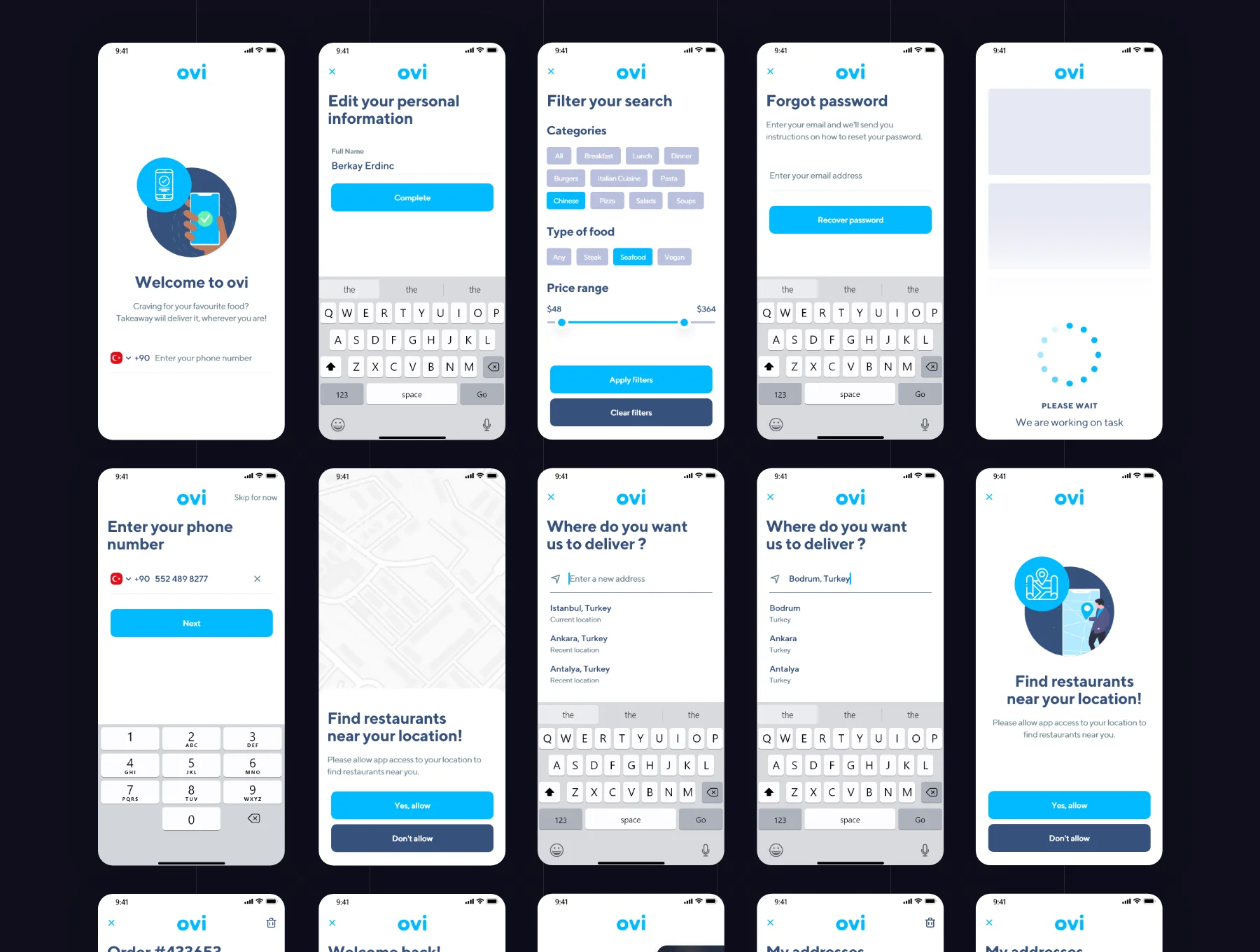 Ovi Food Delivery UI Kit 5