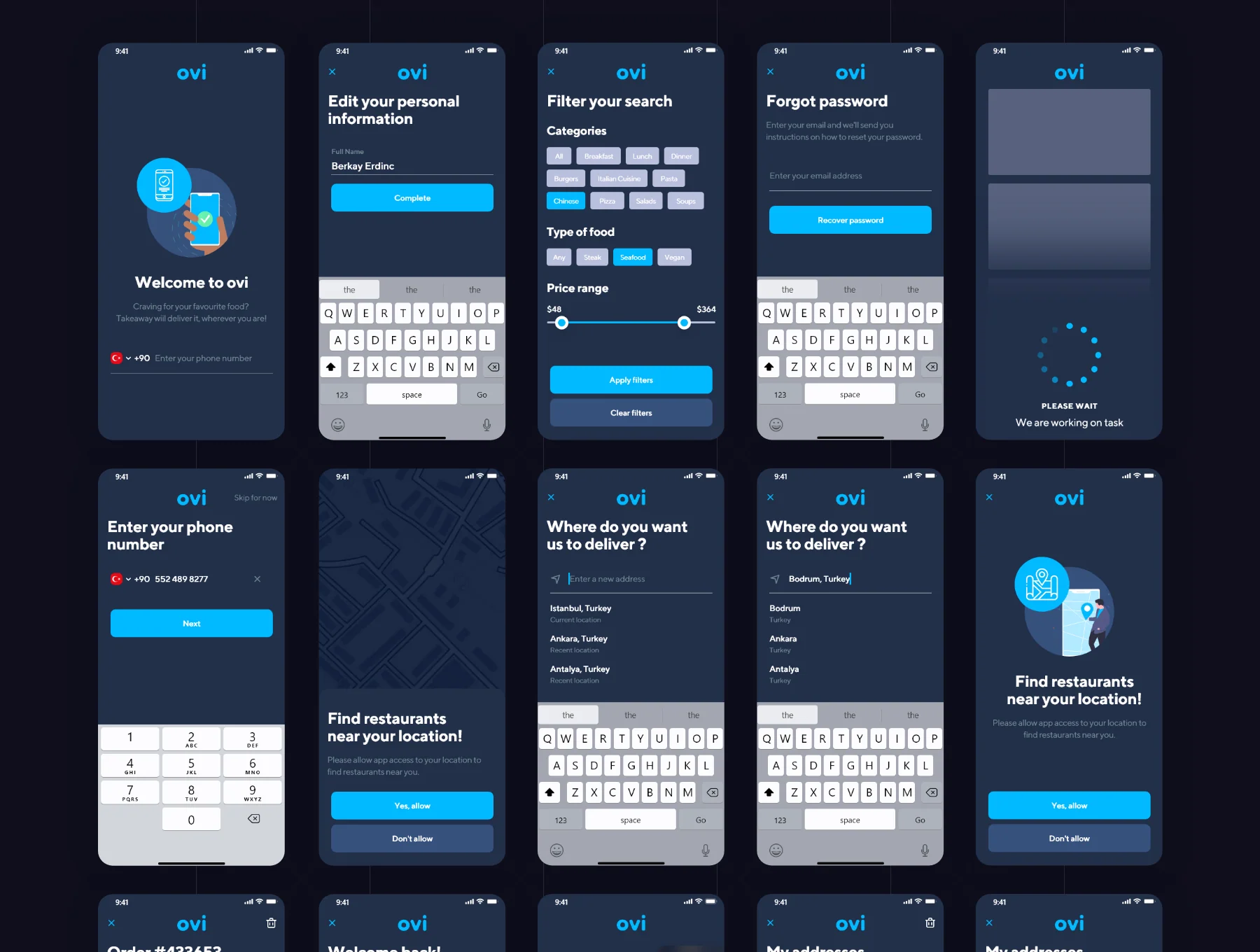 Ovi Food Delivery UI Kit 6