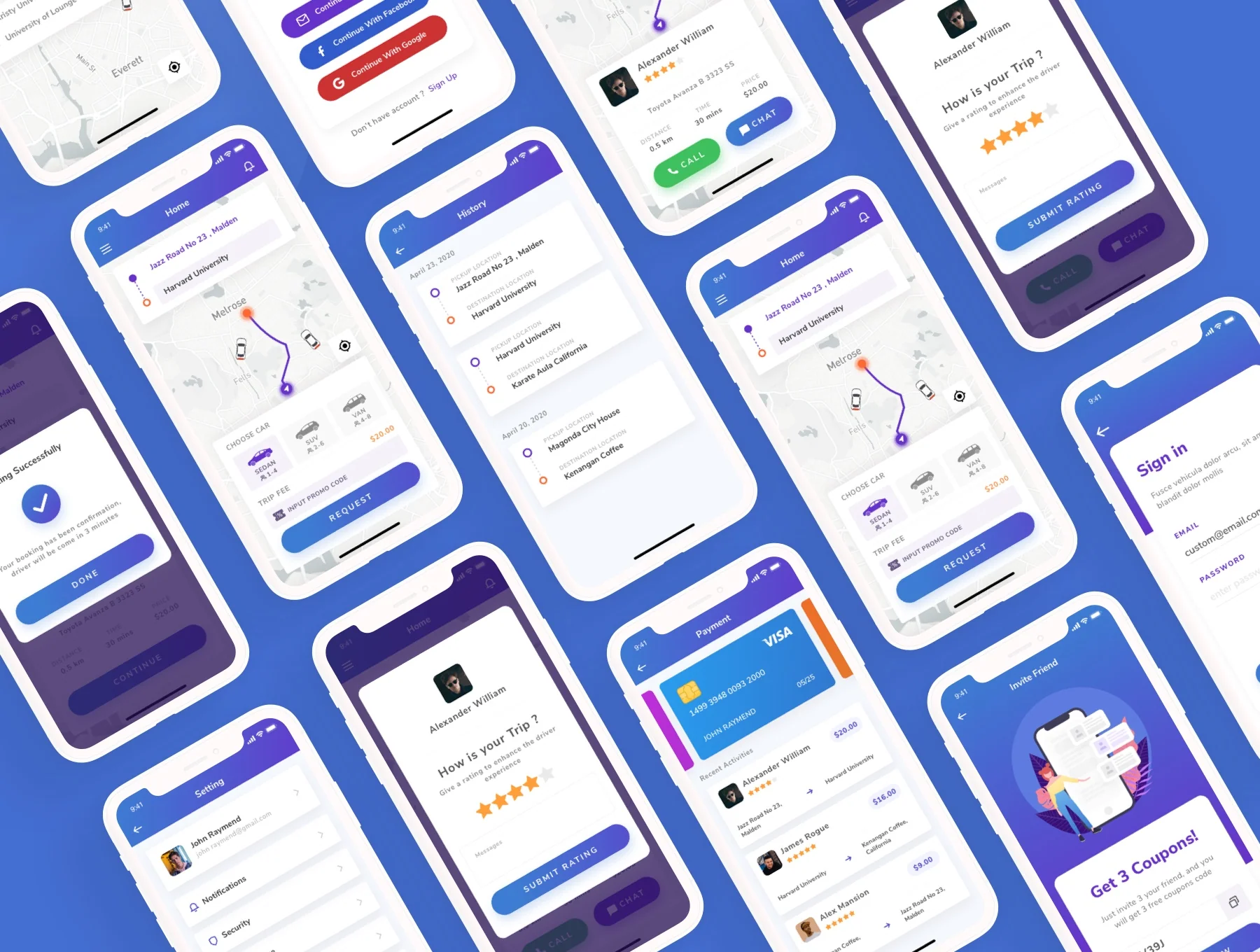 OVLET - Taxi Mobile App UI Kit 6