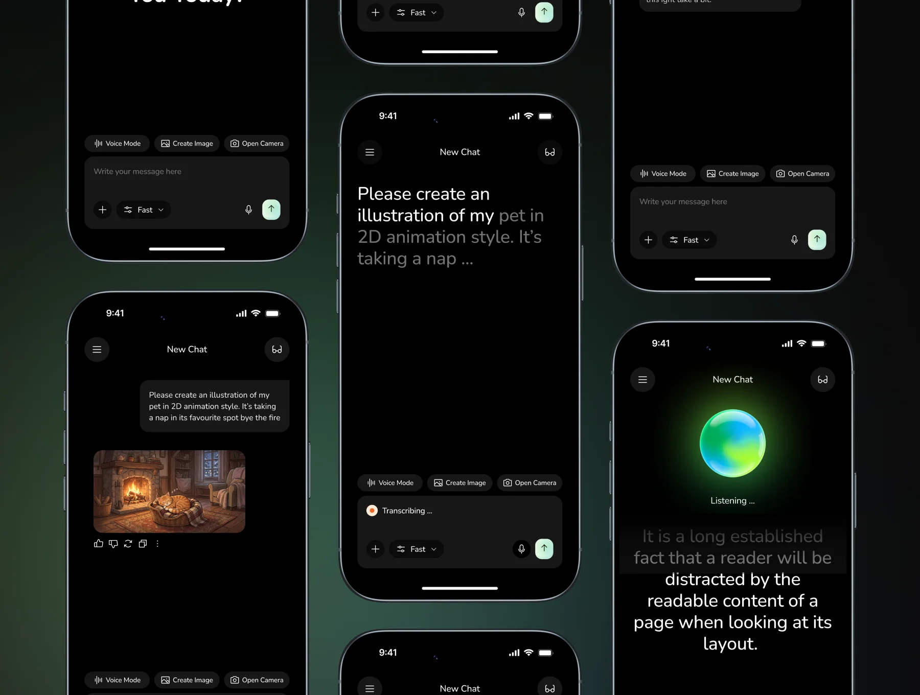 Oxema – AI Companion Mobile UI Voice & Chat 4