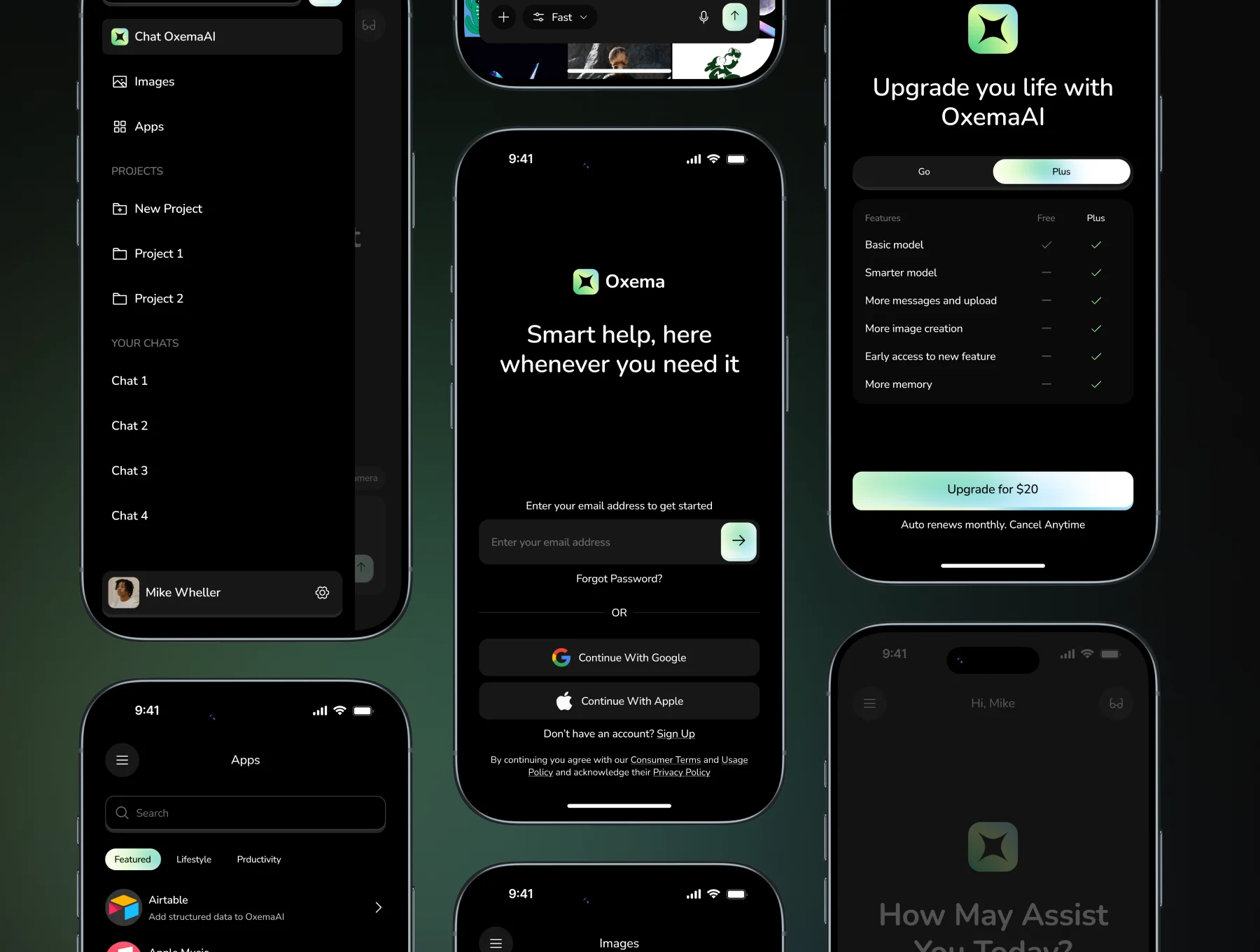 Oxema – AI Companion Mobile UI Voice & Chat 5