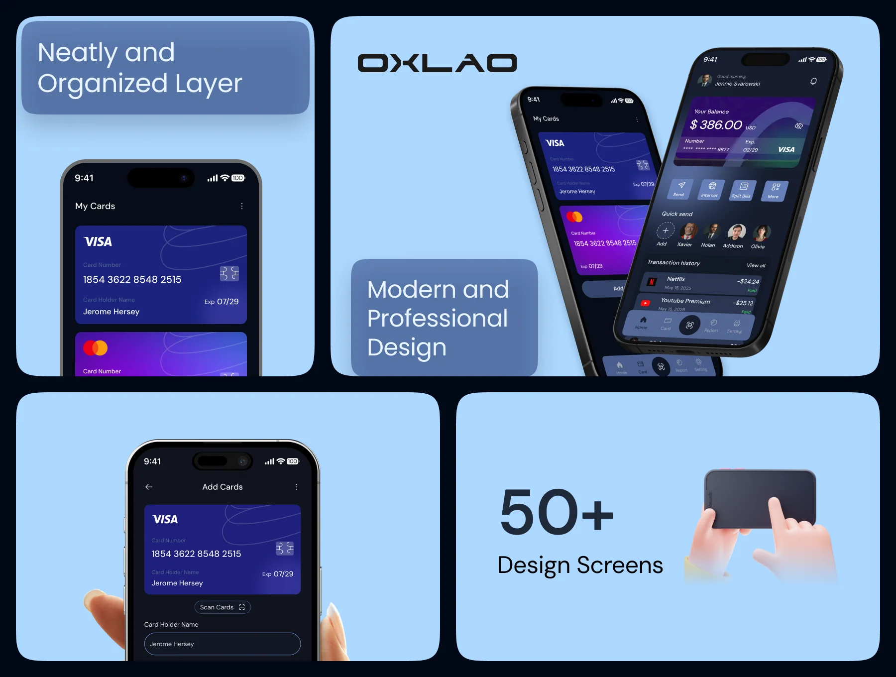 OXLAO E-Wallet Mobile app UI Kit 3