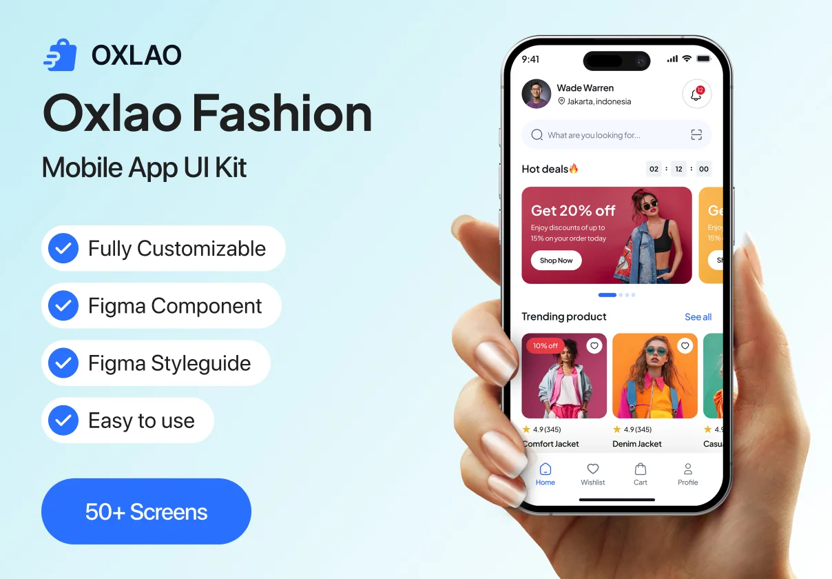 Oxlao Fashion Mobile App Kit