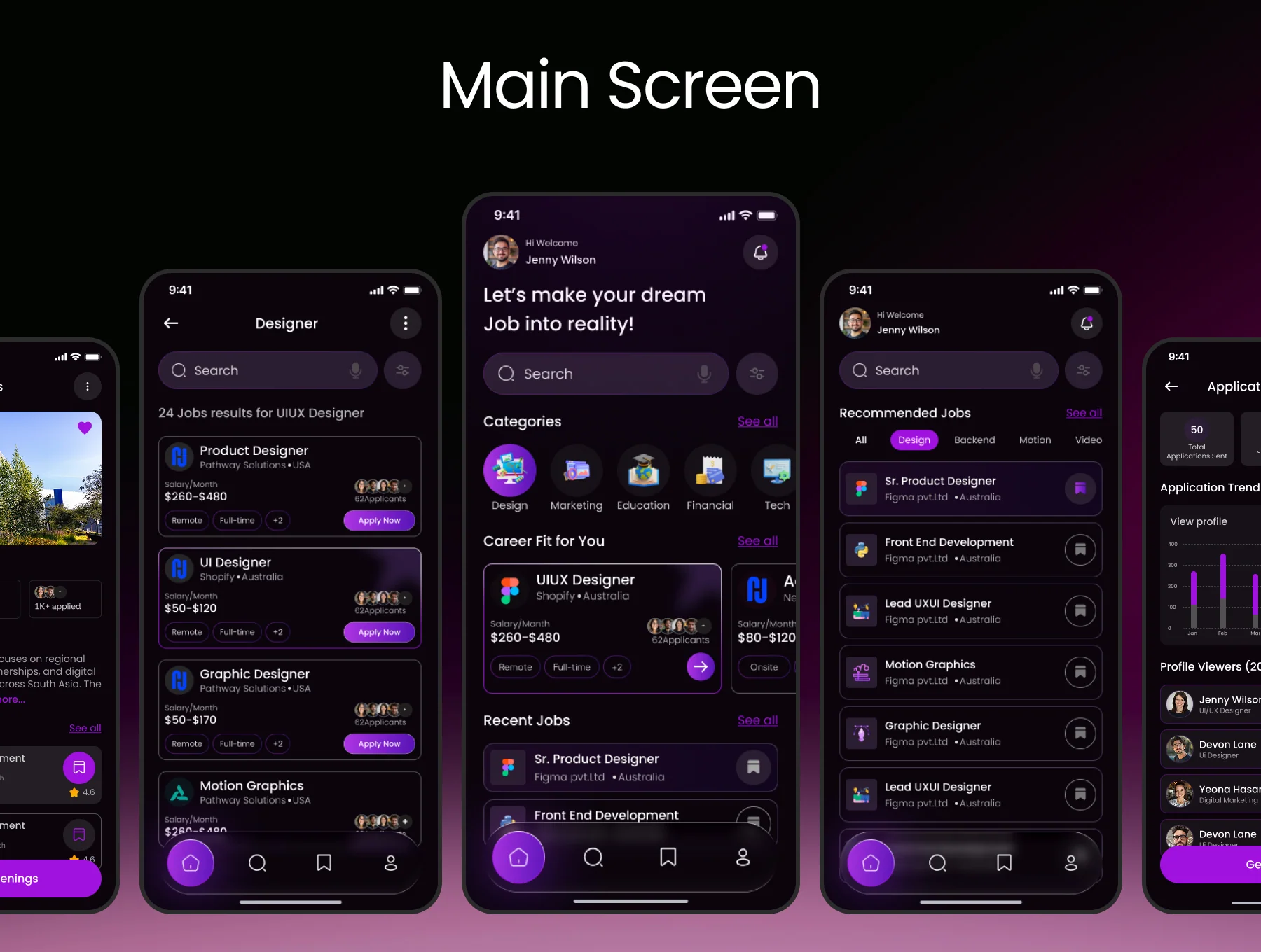 Oxlao Job Finder Mobile App UI  kit 4
