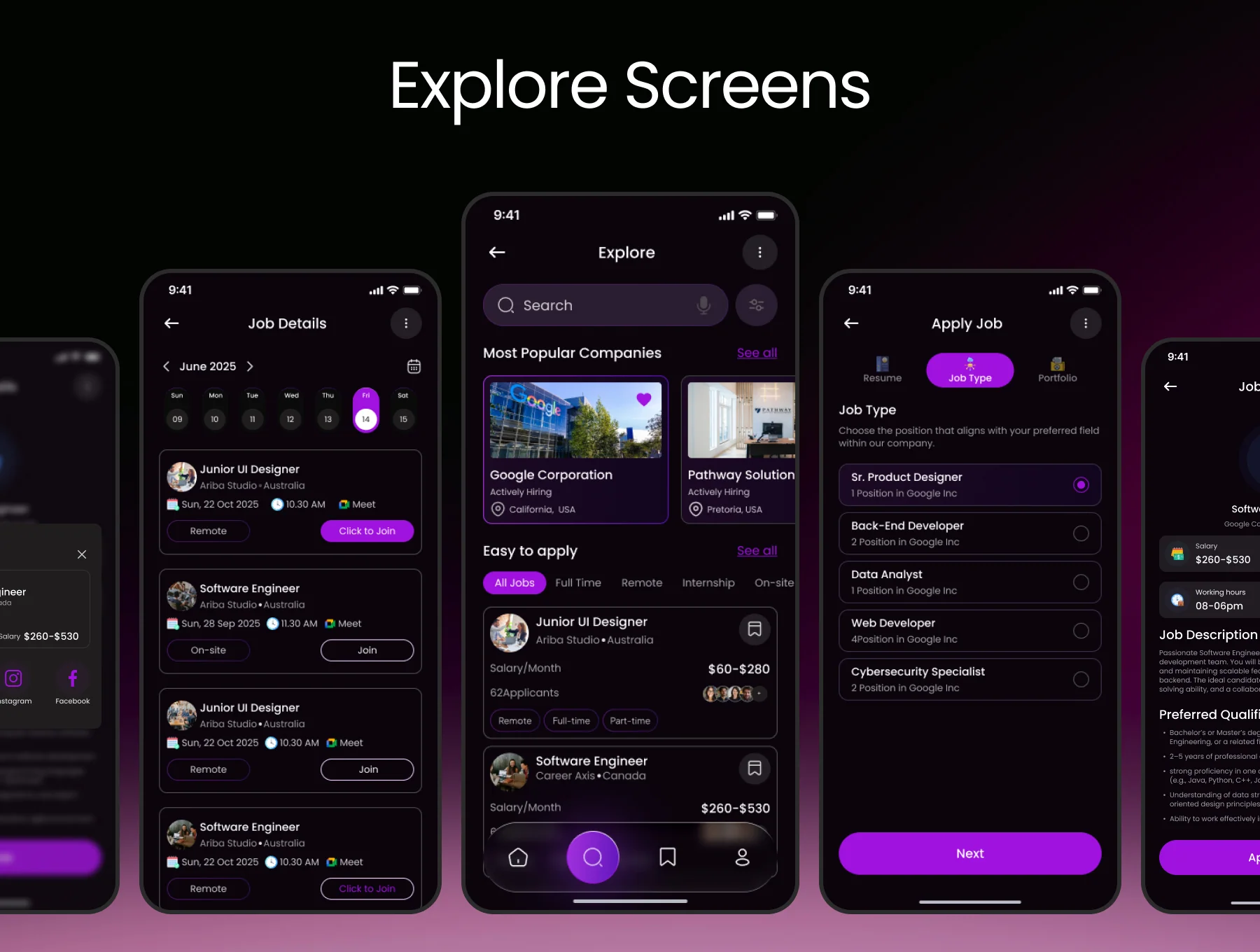 Oxlao Job Finder Mobile App UI  kit 6
