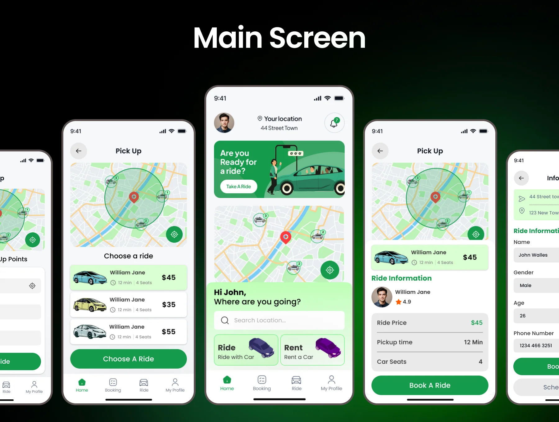 Oxlao Ride Sharing App UI Kit 4