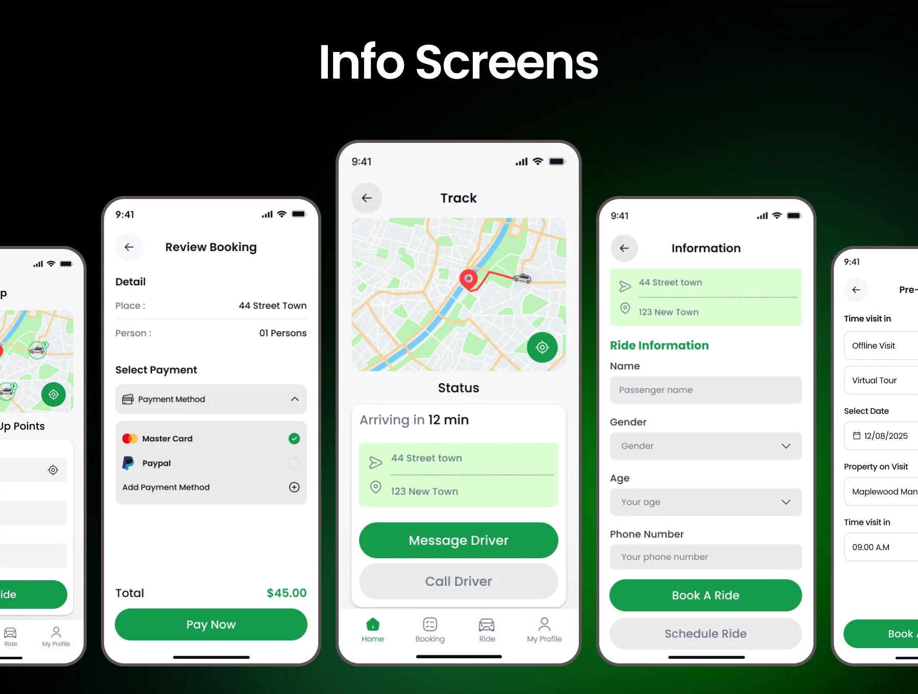 Oxlao Ride Sharing App UI Kit 5
