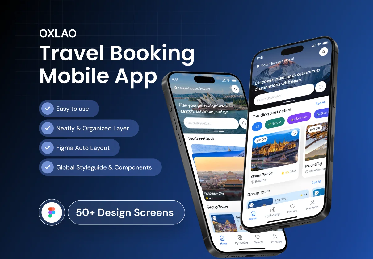 Oxlao Travel Booking Mobile App Kit