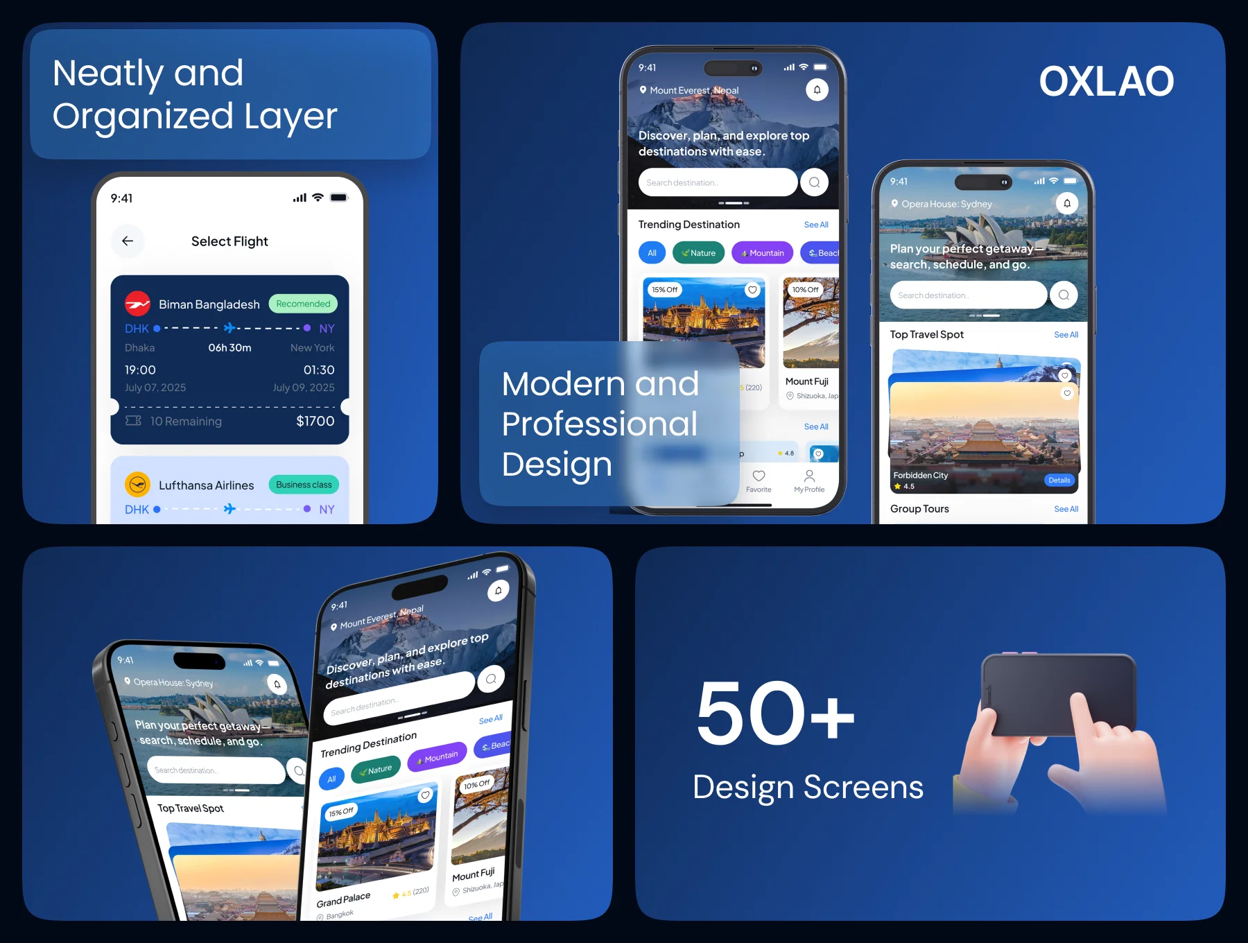 Oxlao Travel Booking Mobile App Kit 3