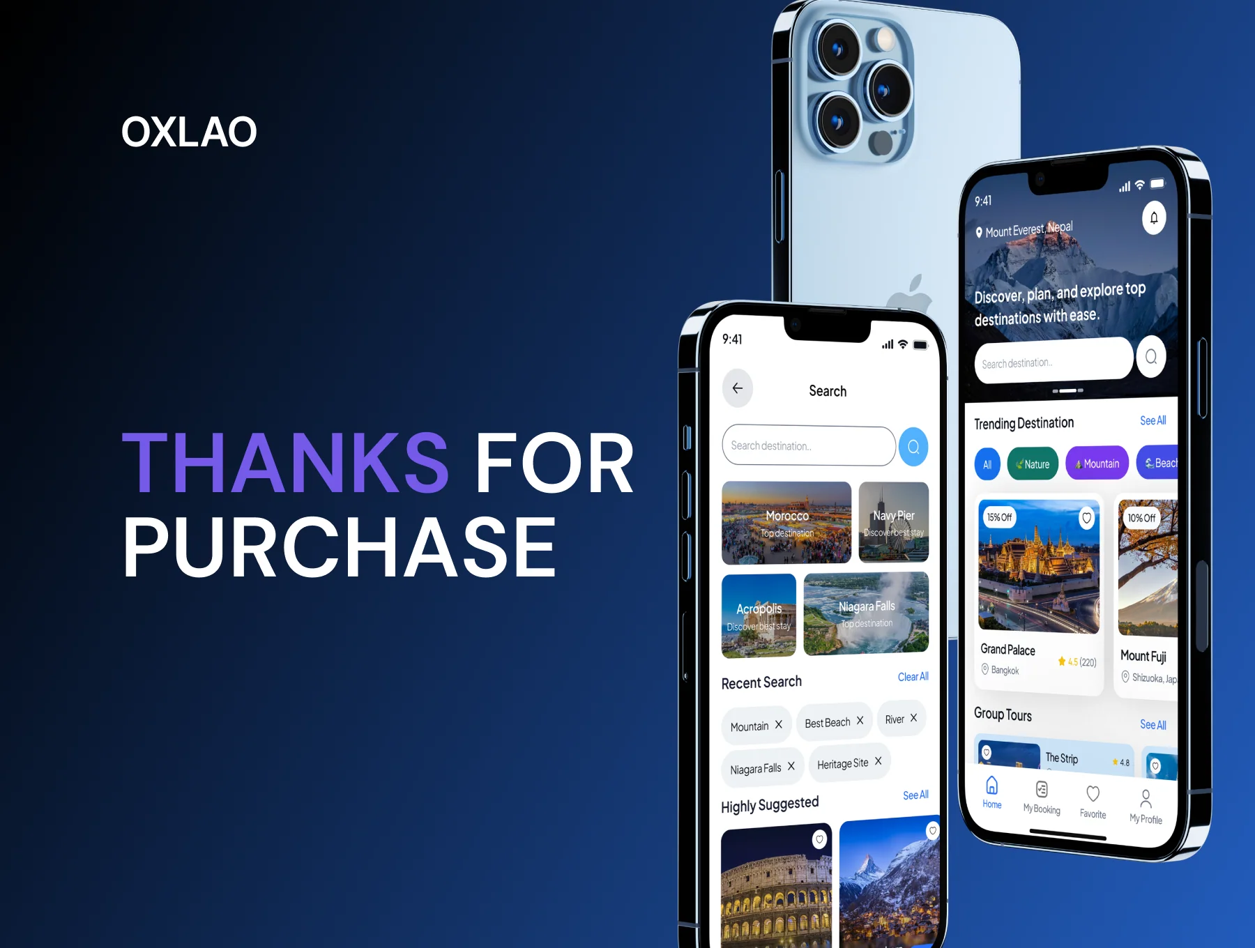 Oxlao Travel Booking Mobile App Kit 6