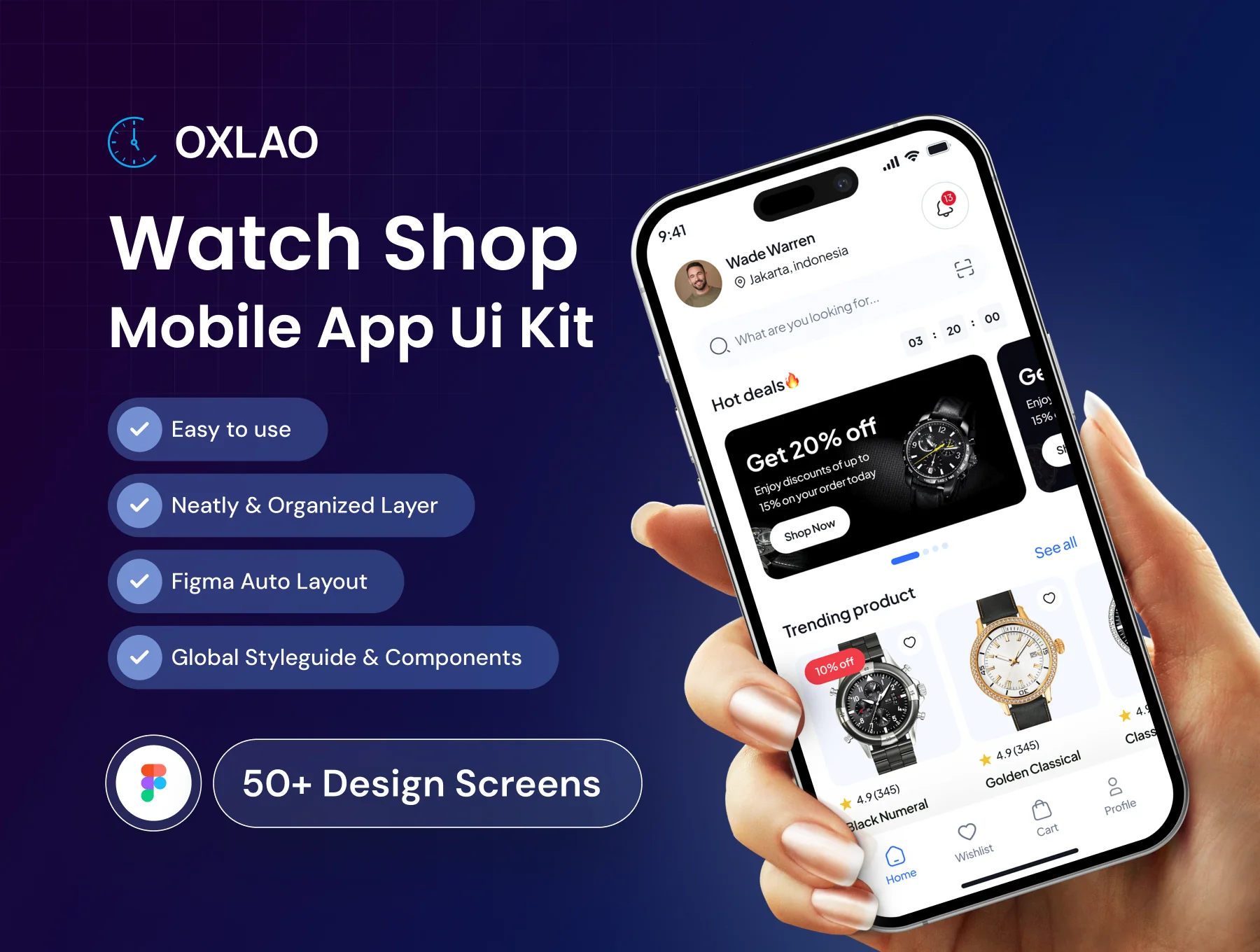 Oxlao Watch Store Mobile App Kit