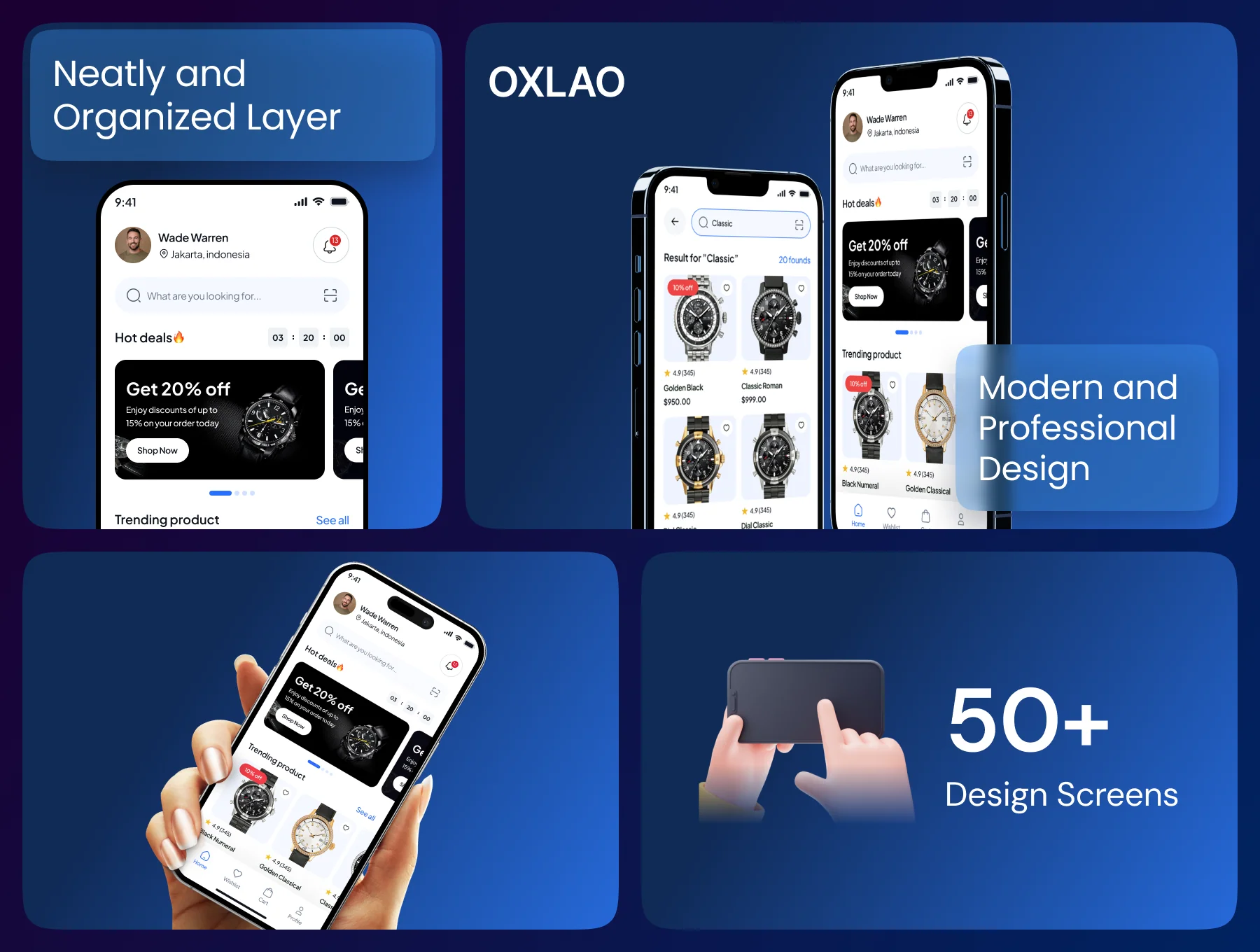 Oxlao Watch Store Mobile App Kit 3