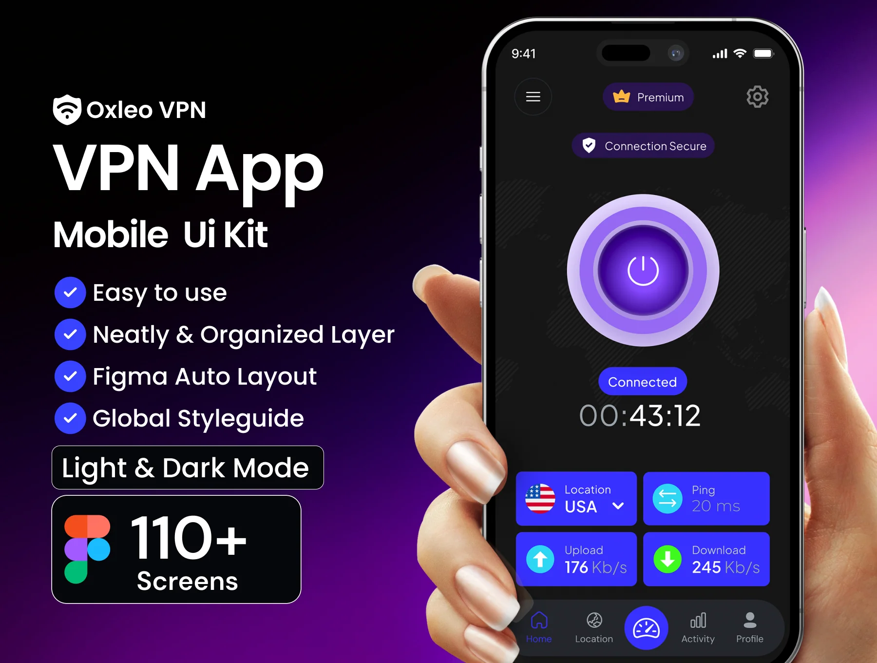 Oxleo VPN App UI Kit
