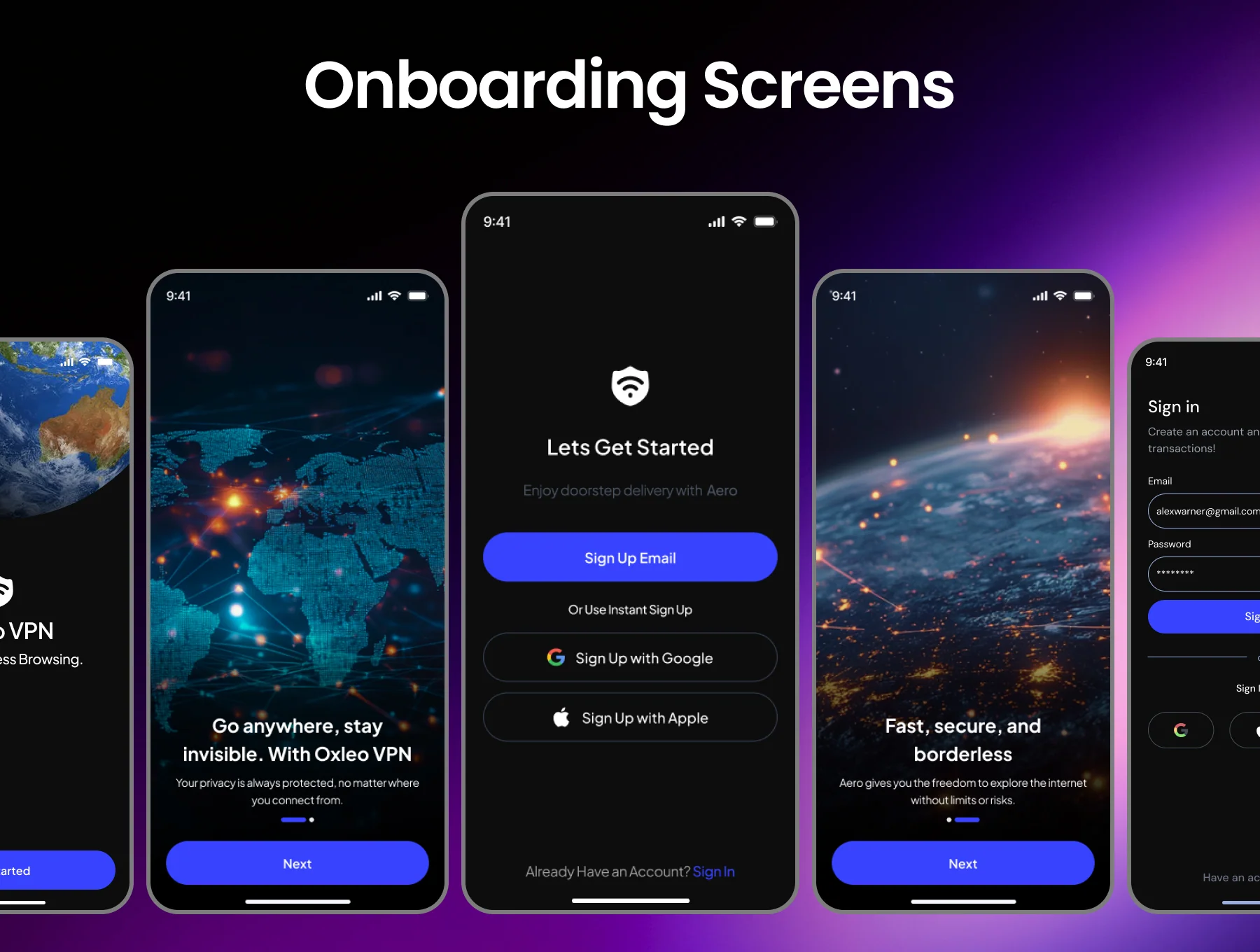 Oxleo VPN App UI Kit 3