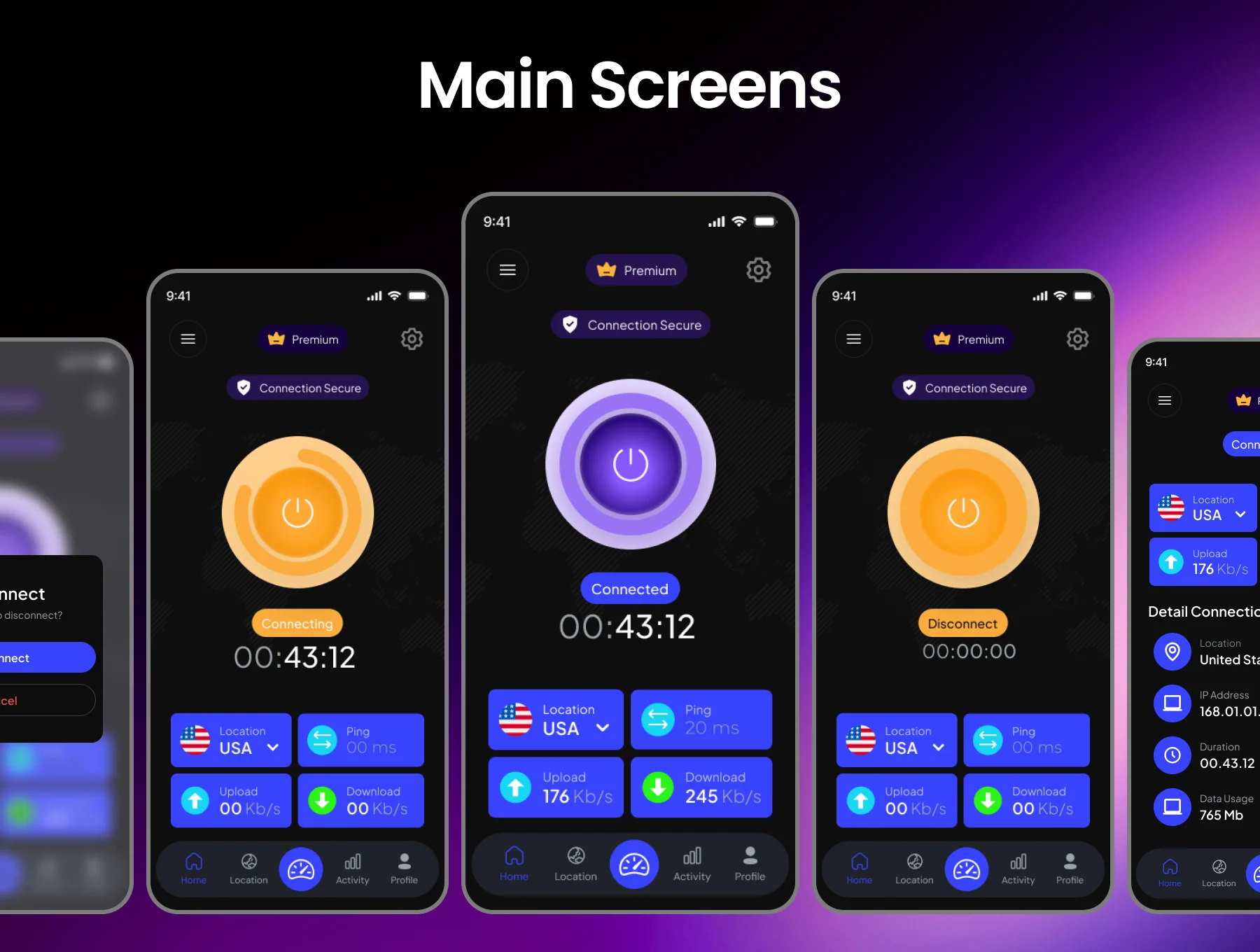 Oxleo VPN App UI Kit 5