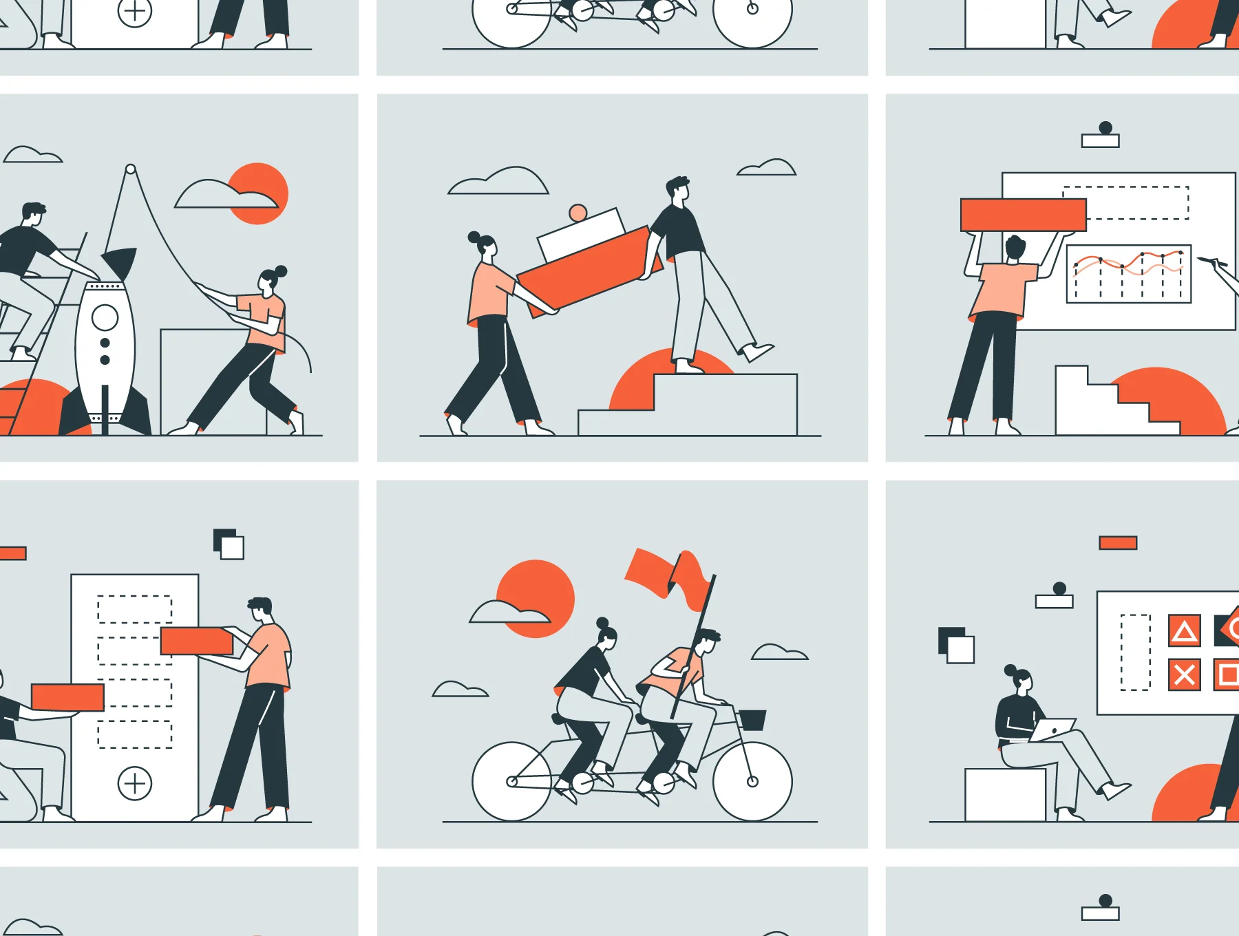 OYENT - Teamwork Illustration Pack 5