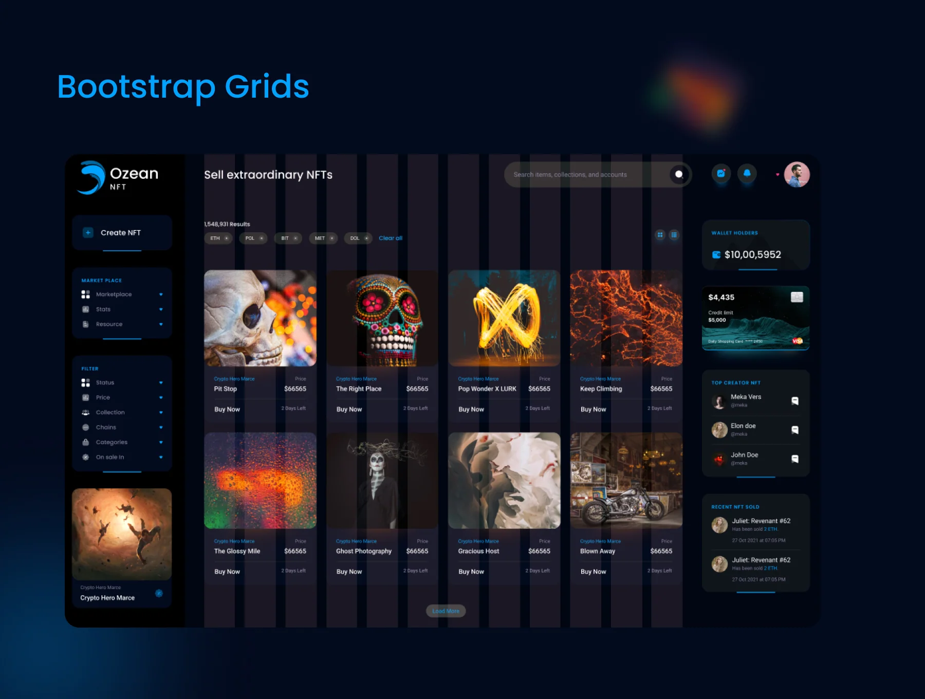 Ozean NFT  Marketplace UI Kit 3