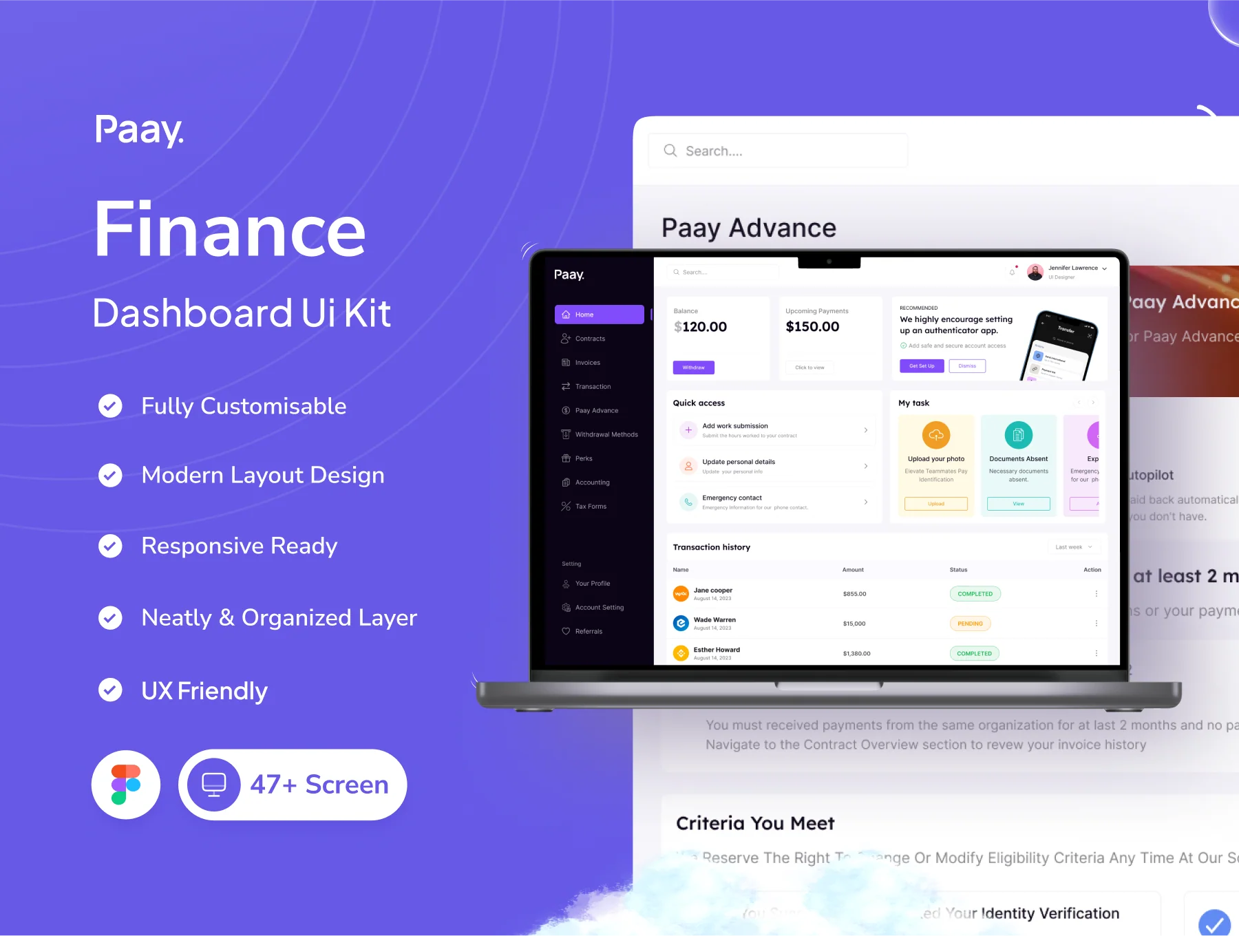 PAAY - Finance Dashboard UI Kit