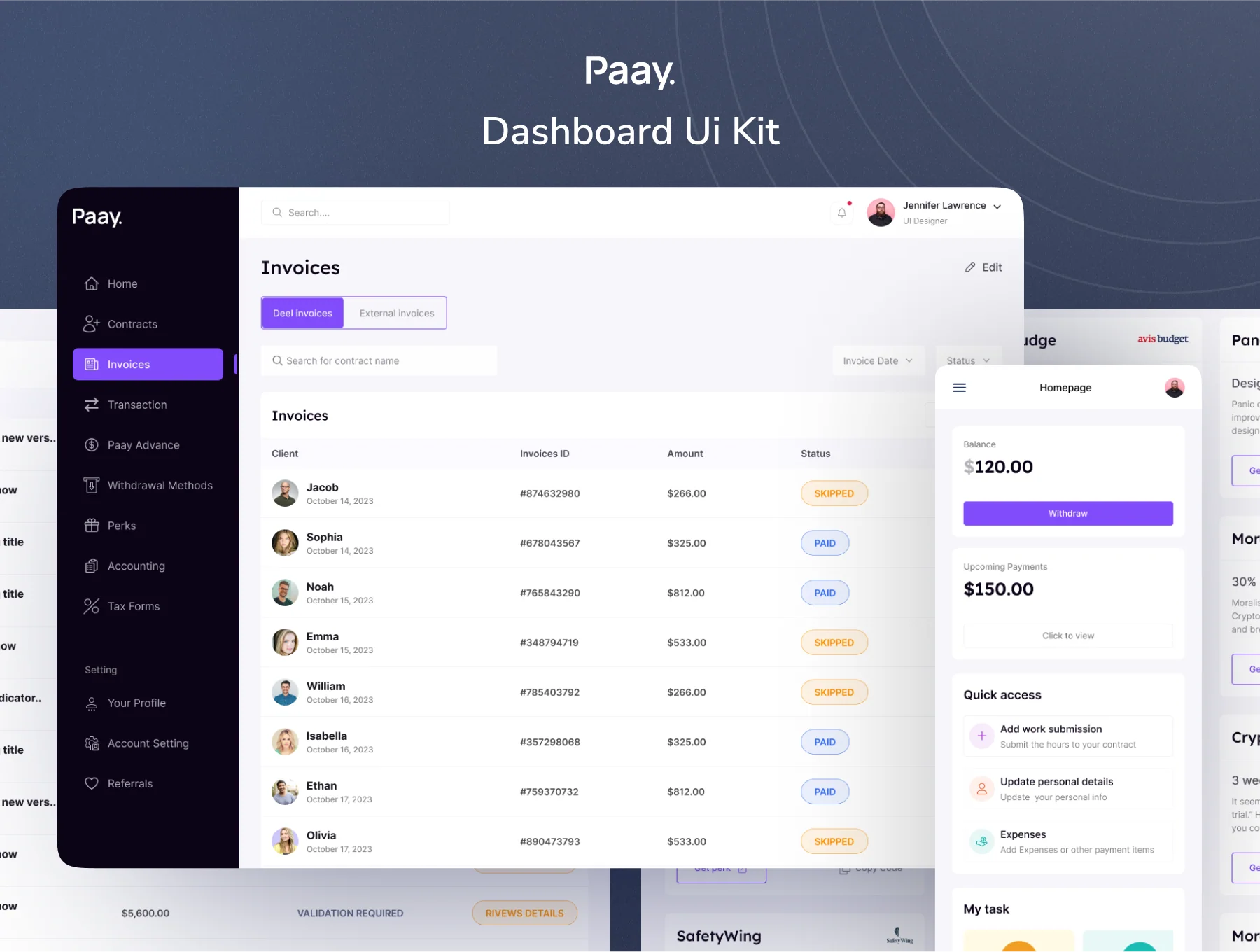 PAAY - Finance Dashboard UI Kit 2