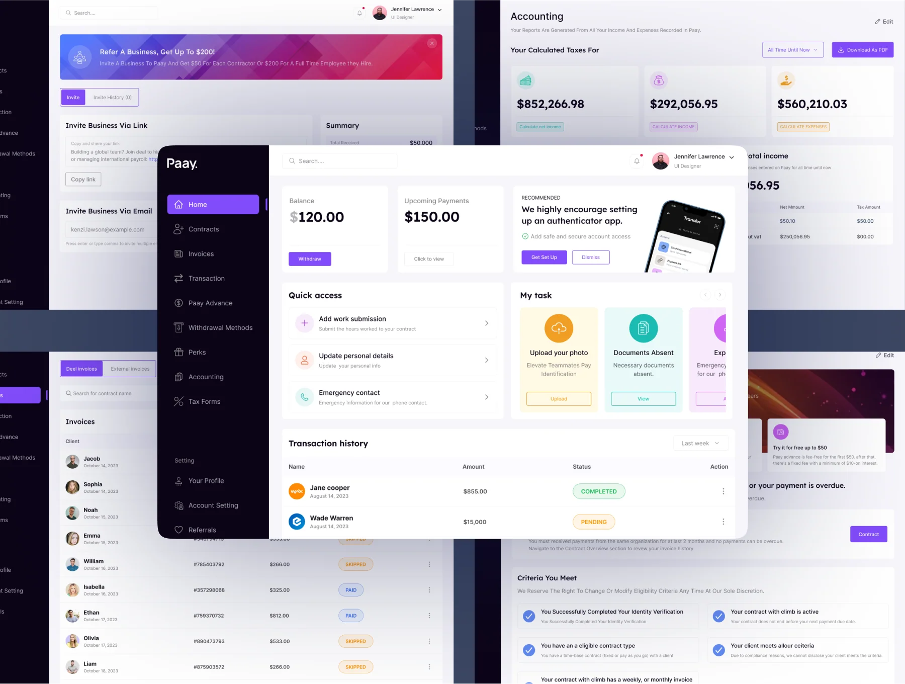 PAAY - Finance Dashboard UI Kit 3