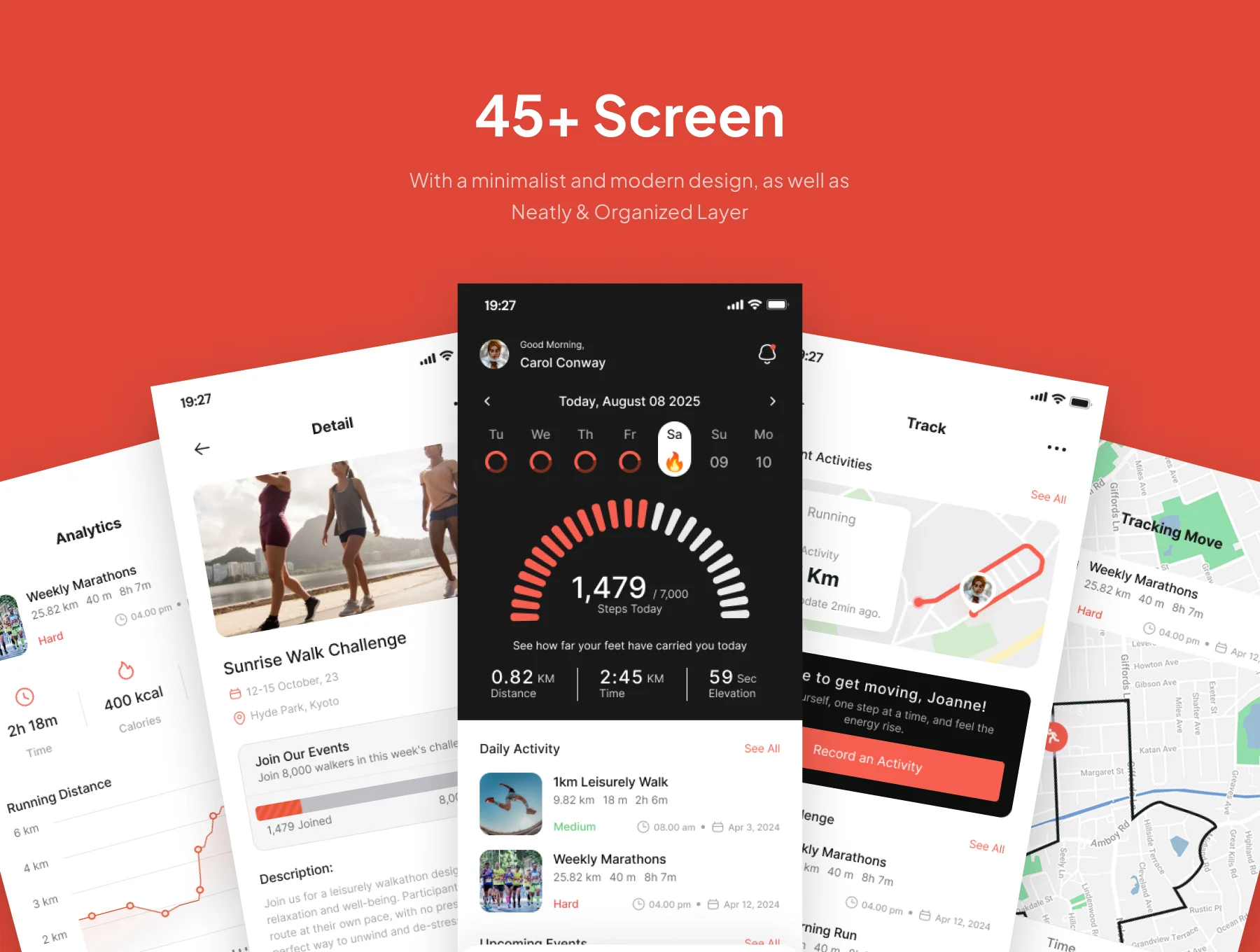 PacerGo - Step Counter & Tracker Mobile App UI Kits 4