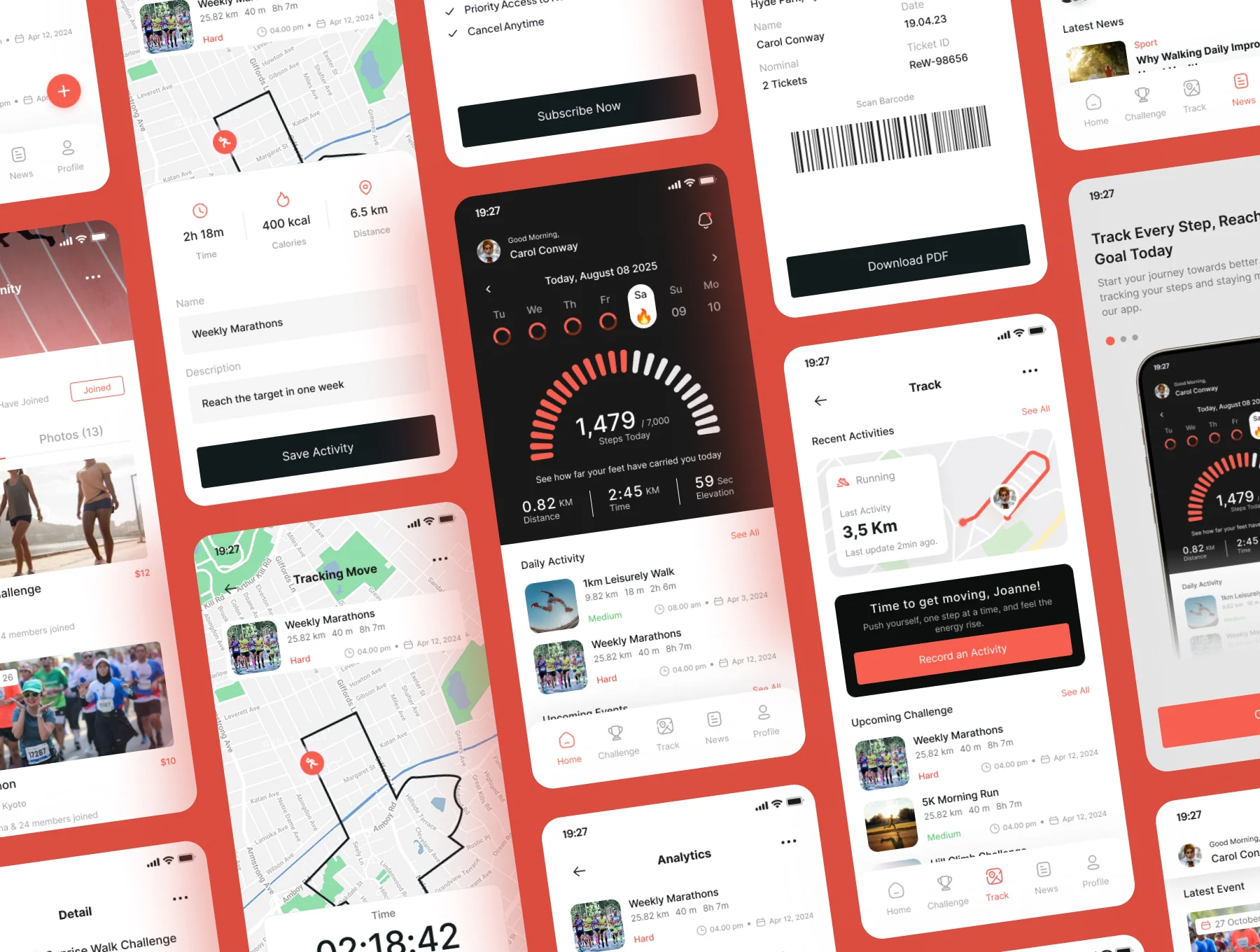 PacerGo - Step Counter & Tracker Mobile App UI Kits 5