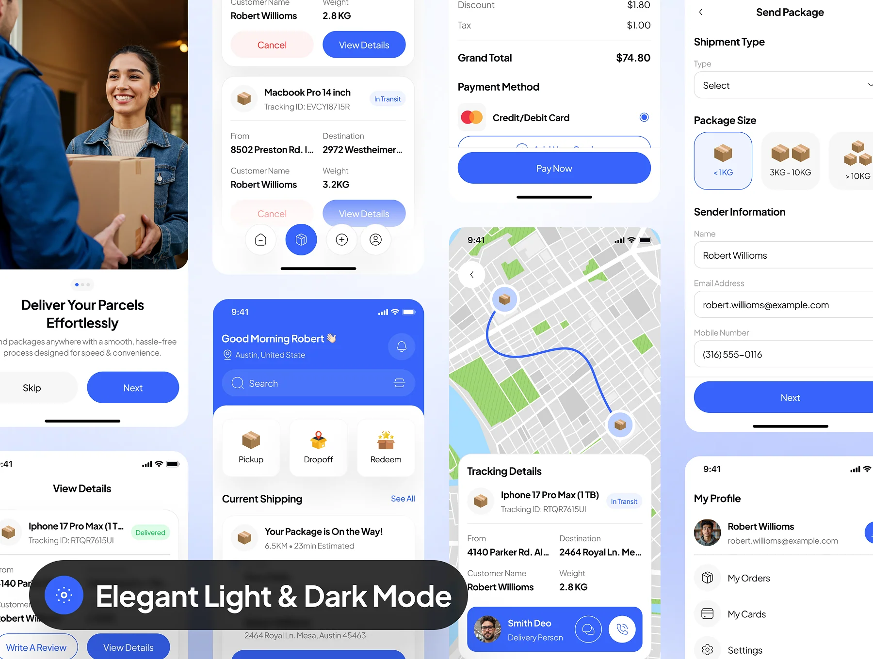 Packo - Parcel Delivery App UI Kit 7