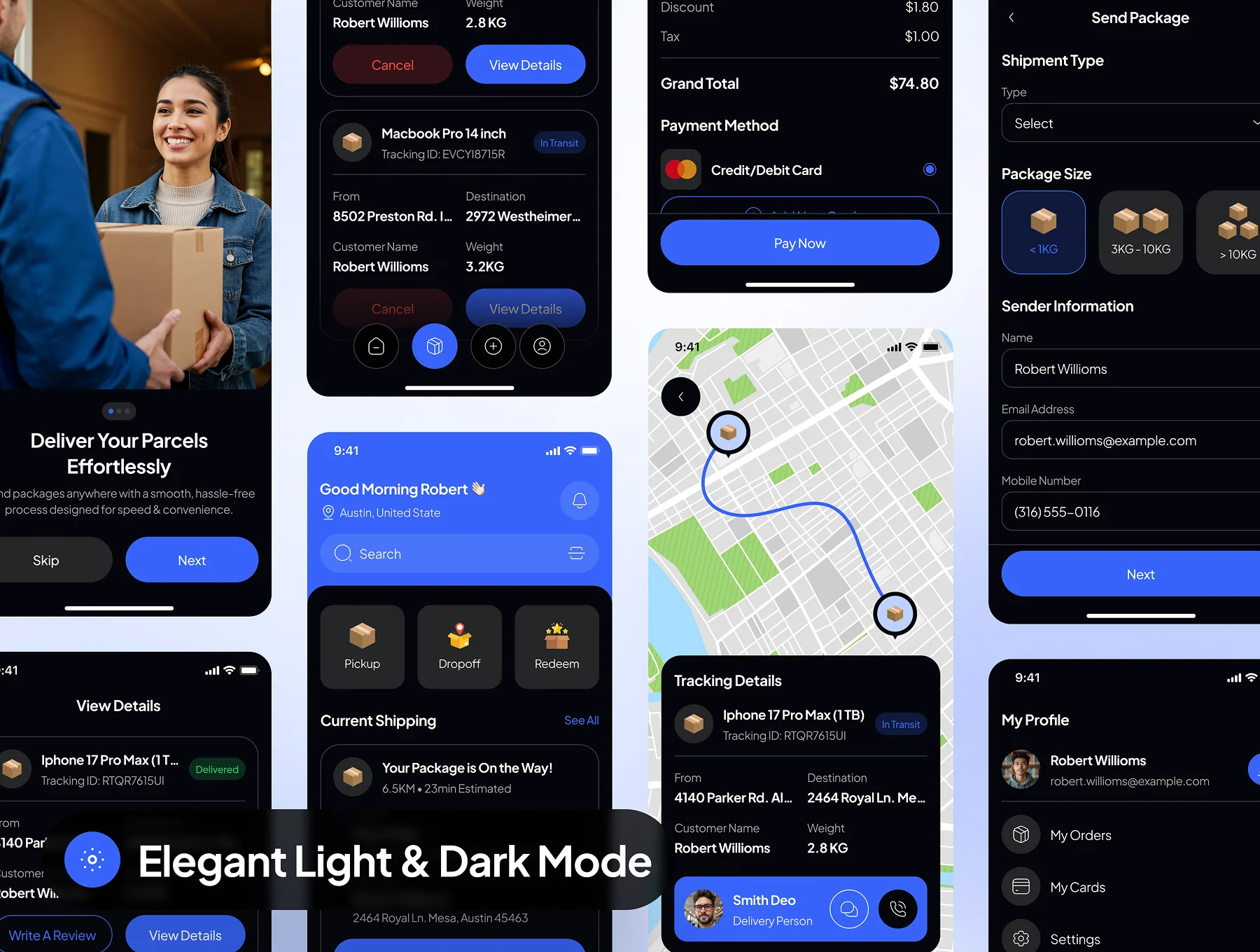 Packo - Parcel Delivery App UI Kit 8