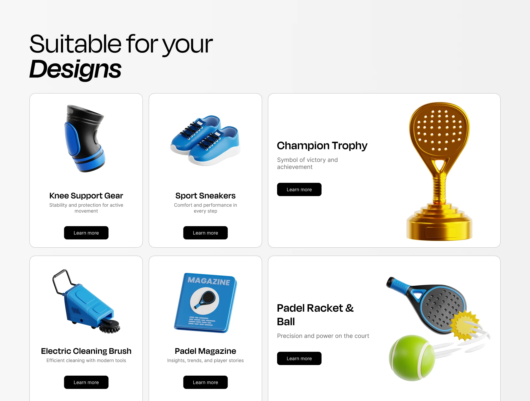 Padel 3D Icon Set 3