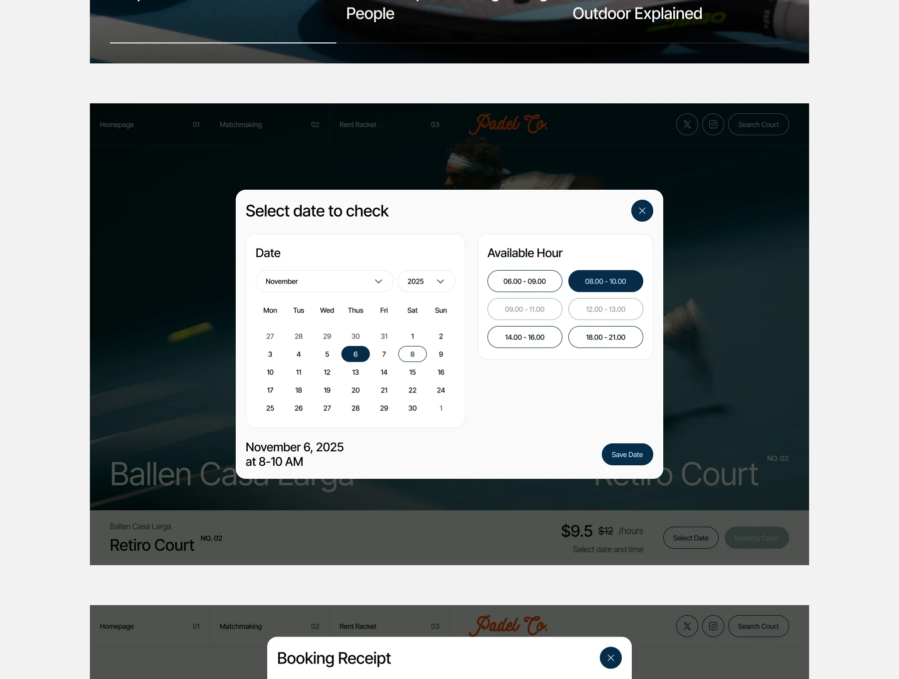 Padel Co.  - Rent Court Padel Website 4