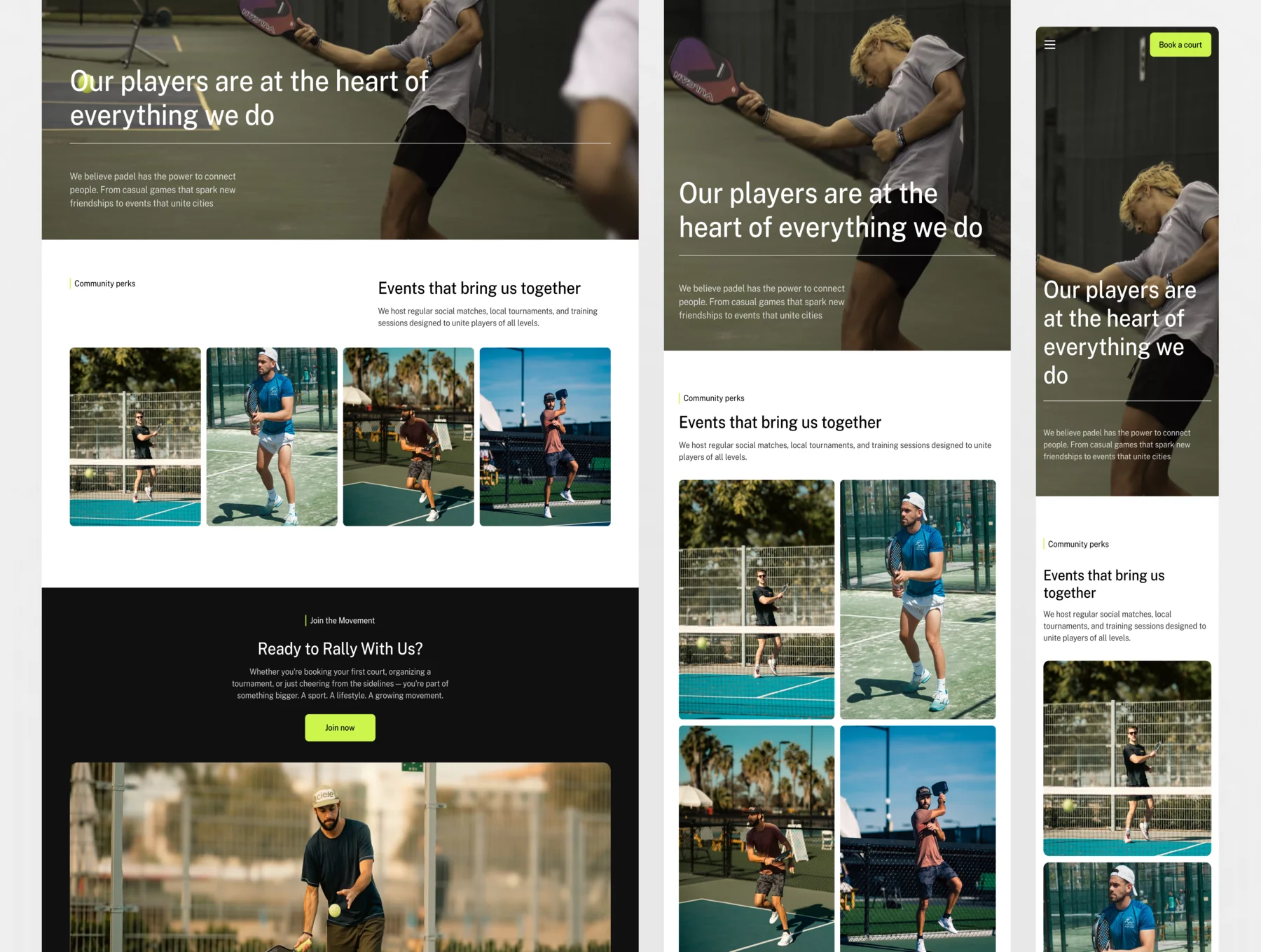 Padeleria - Premium Padel Booking Web UI Kit 5