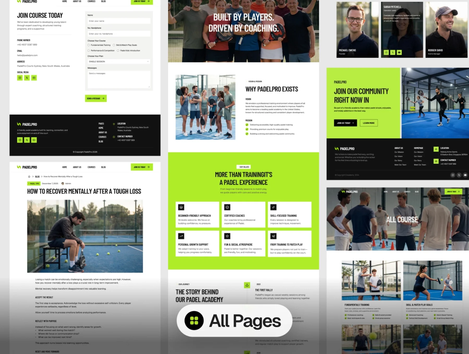 PadelPro — Sport Club & Community Template