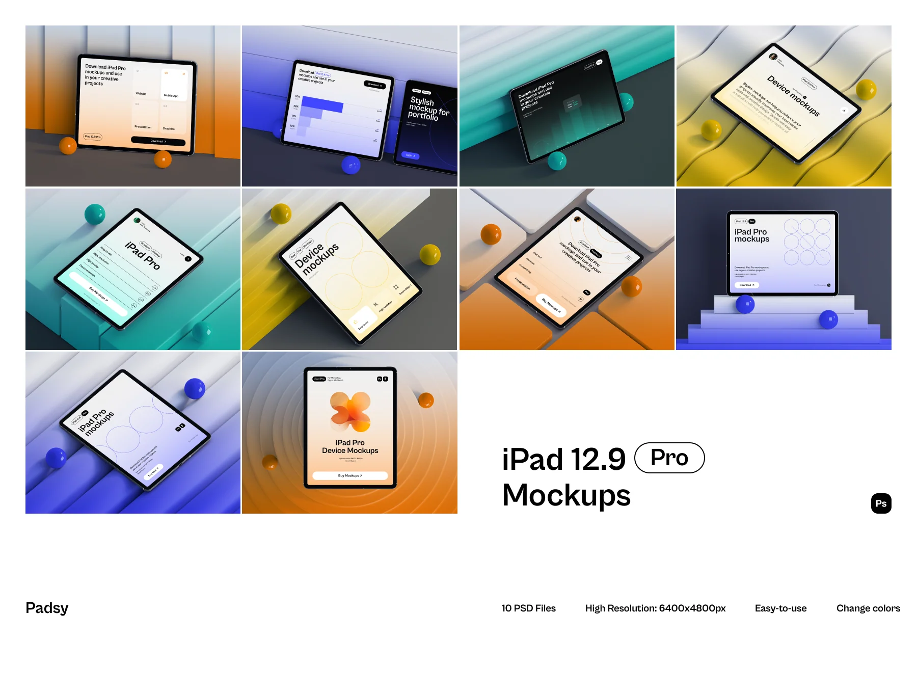 Padsy - iPad Pro Mockups Part.1 2
