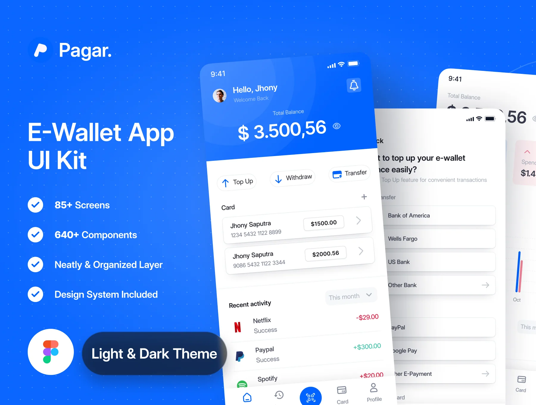 Pagar E-Wallet UI Kit
