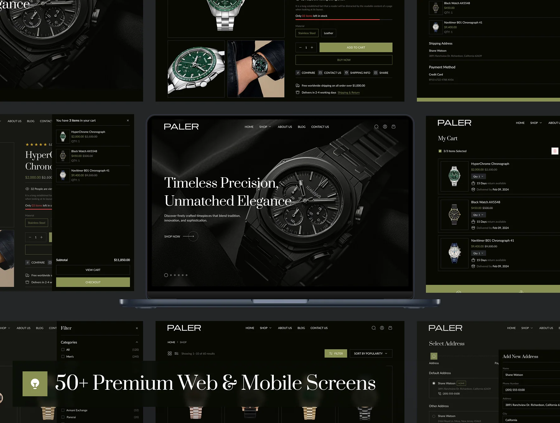 PALER - Watch Store Ecommerce Website UI Kit 6